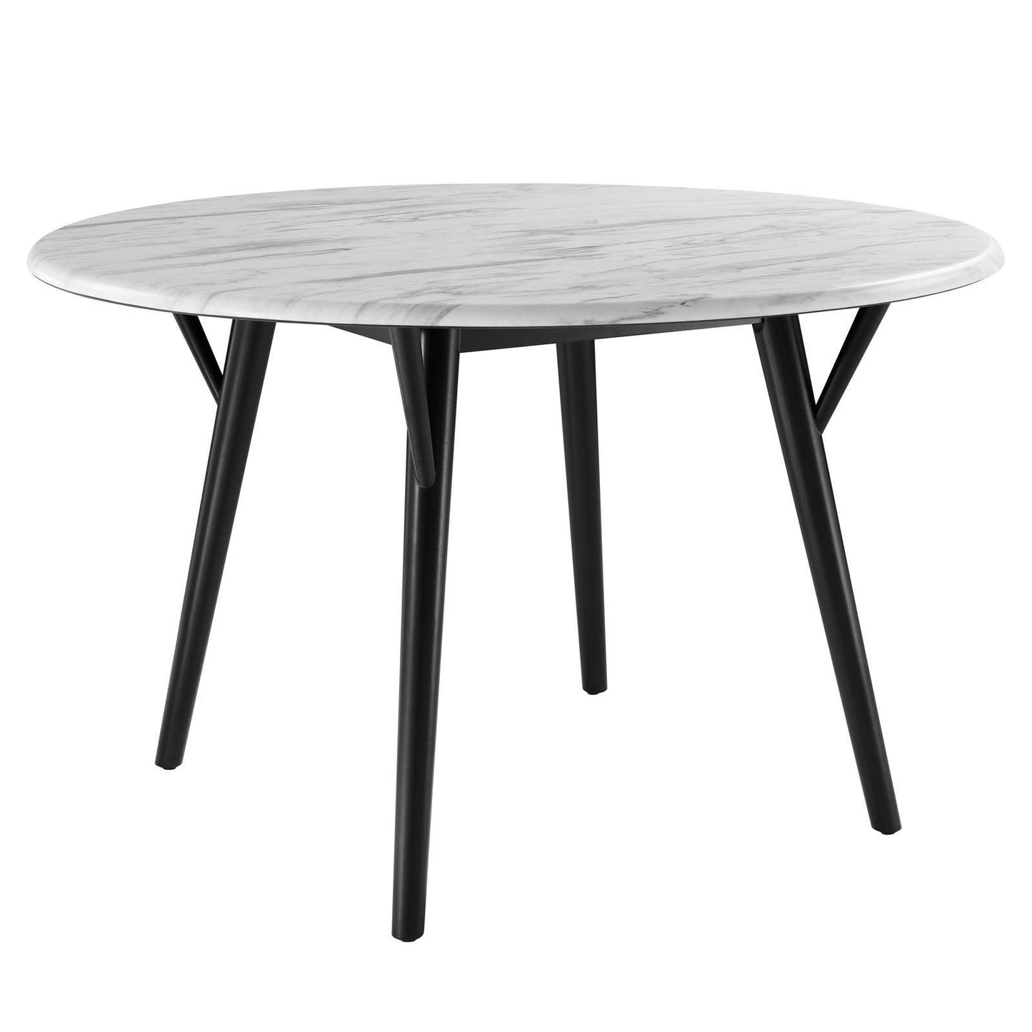 Modway Gallant 50" Round Performance Artificial Marble Dining Table FredCo