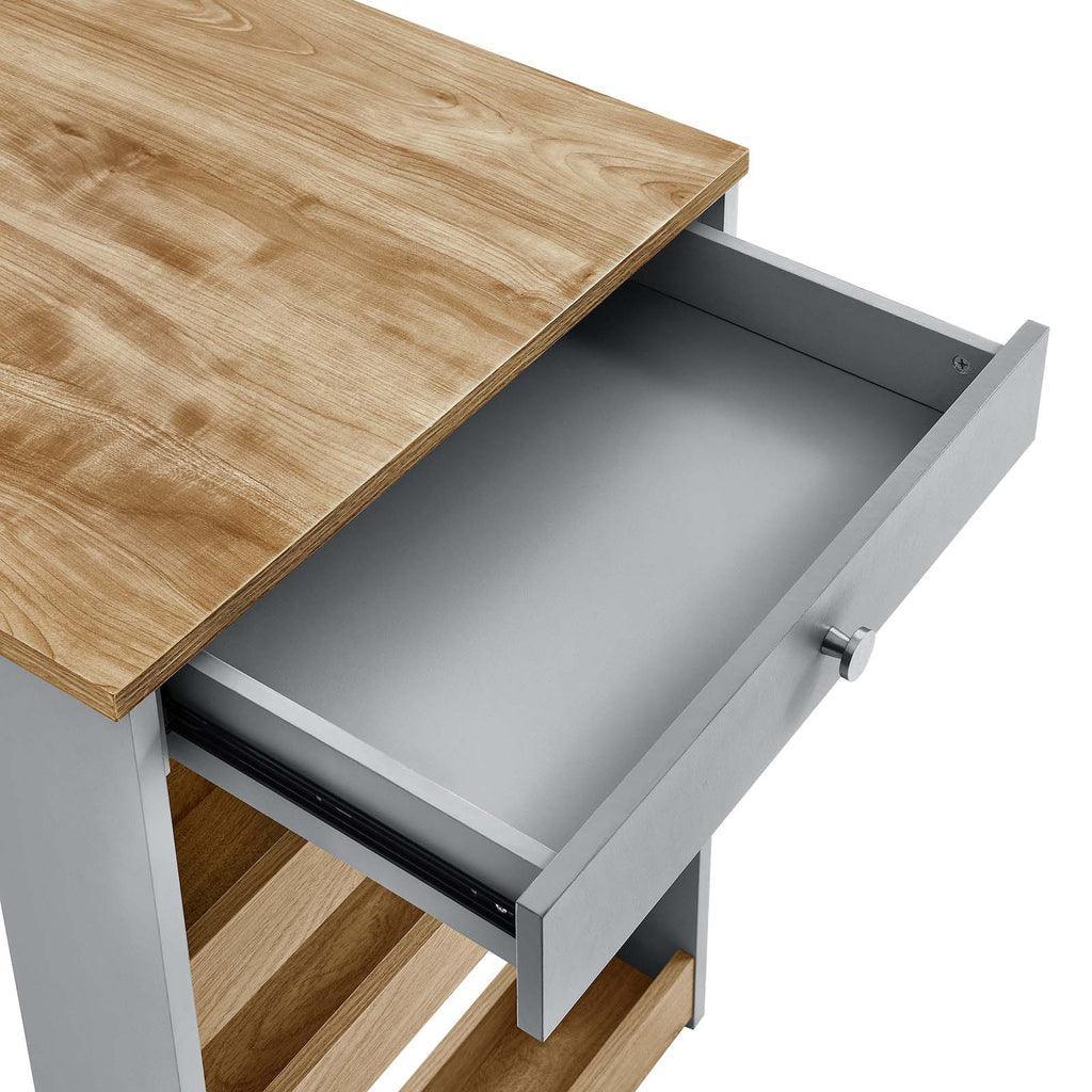 Modway Galley 3-Piece Kitchen Island and Stool Set FredCo