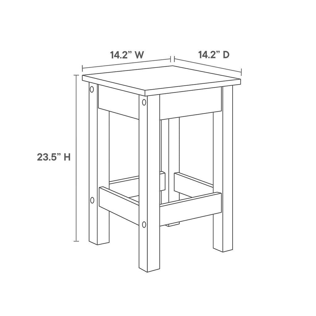 Modway Galley 3-Piece Kitchen Island and Stool Set FredCo
