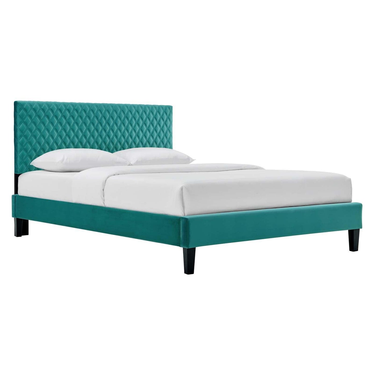 Modway Garcelle Performance Velvet Full Platform Bed FredCo
