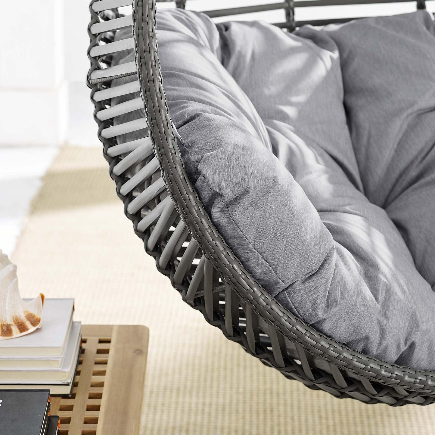 Modway Garner Teardrop Outdoor Patio Swing Chair Without Stand FredCo