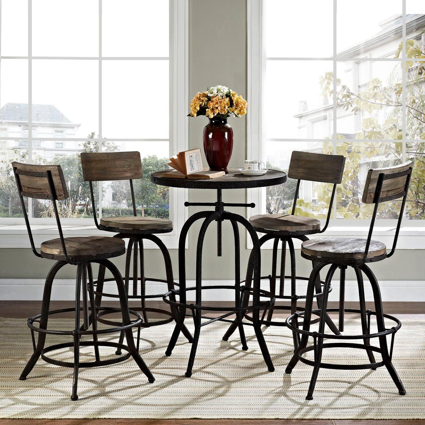 Modway Gather 5 Piece Dining Set FredCo