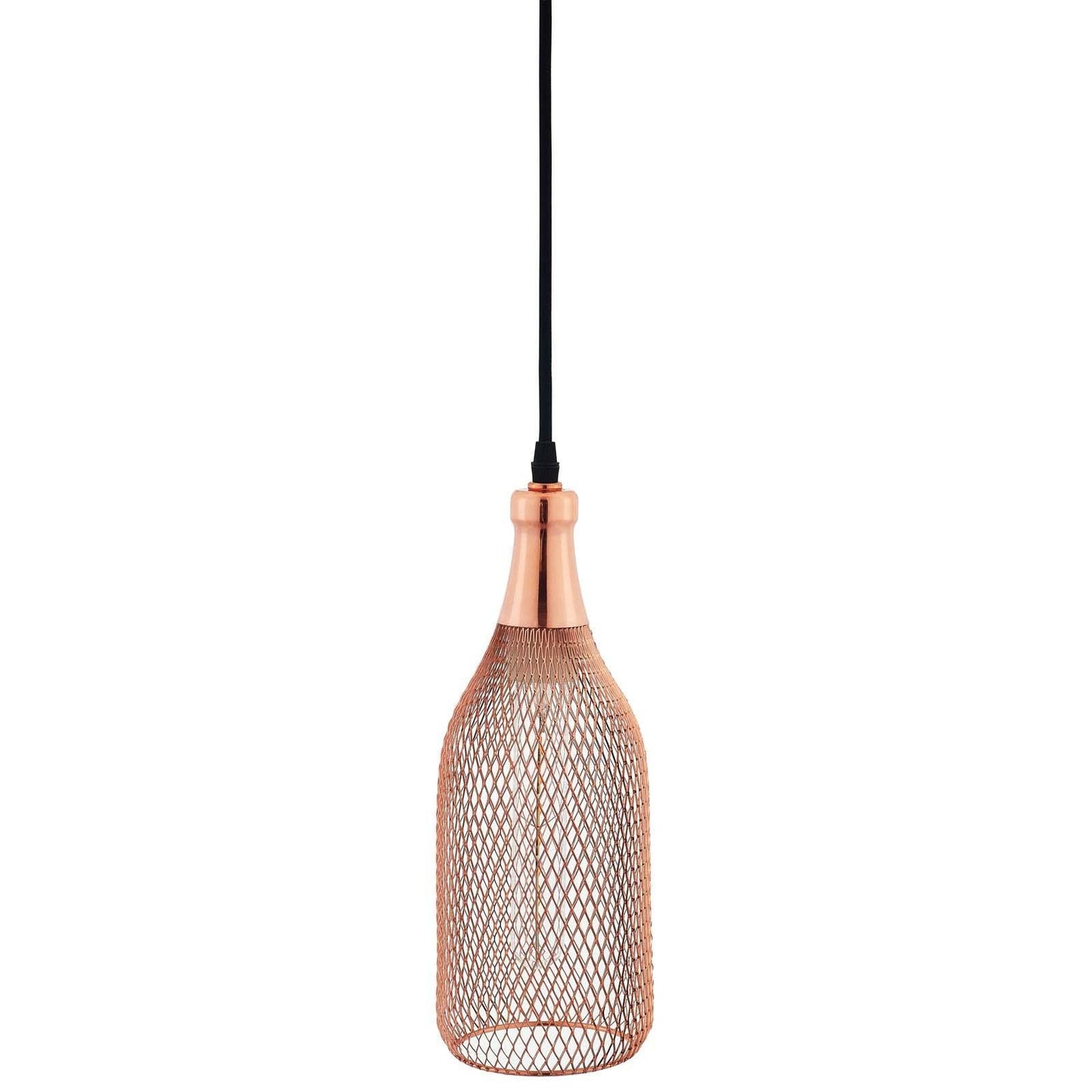 Modway Glimmer Bottle-Shaped Rose Gold Pendant Light FredCo