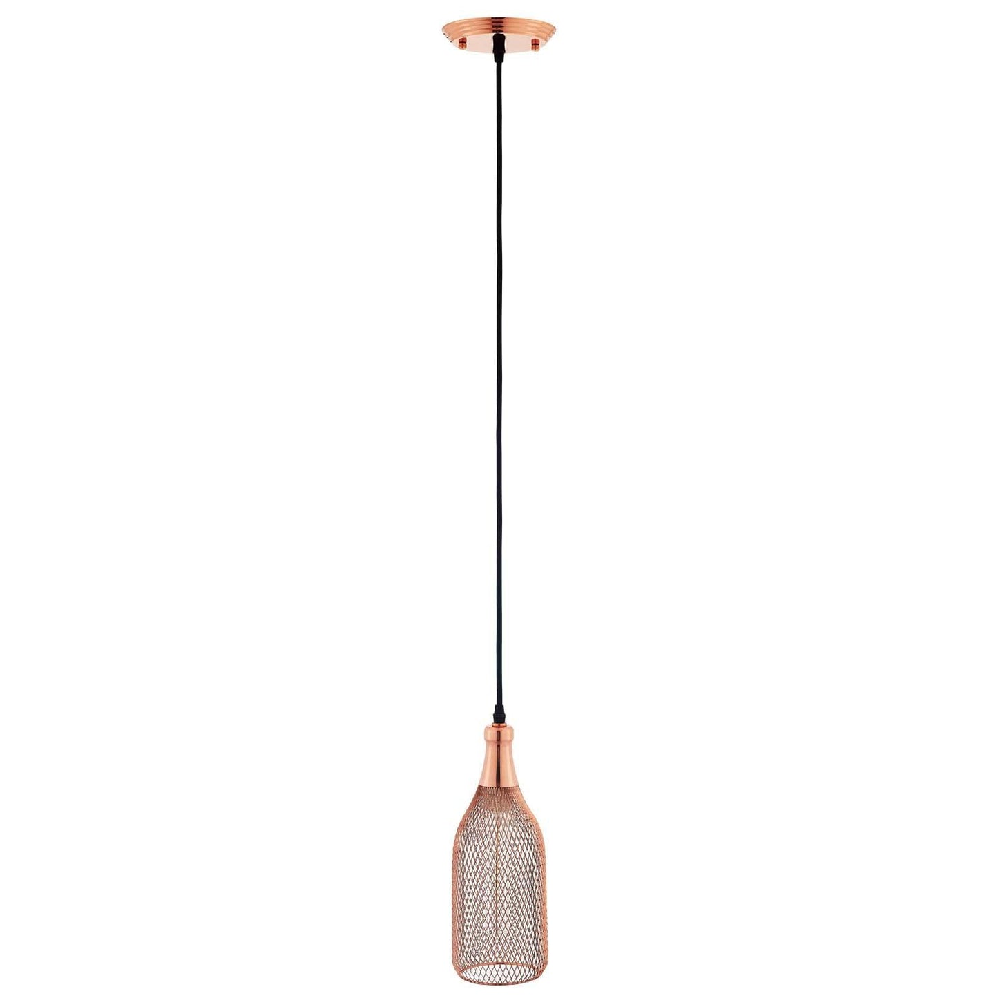 Modway Glimmer Bottle-Shaped Rose Gold Pendant Light FredCo
