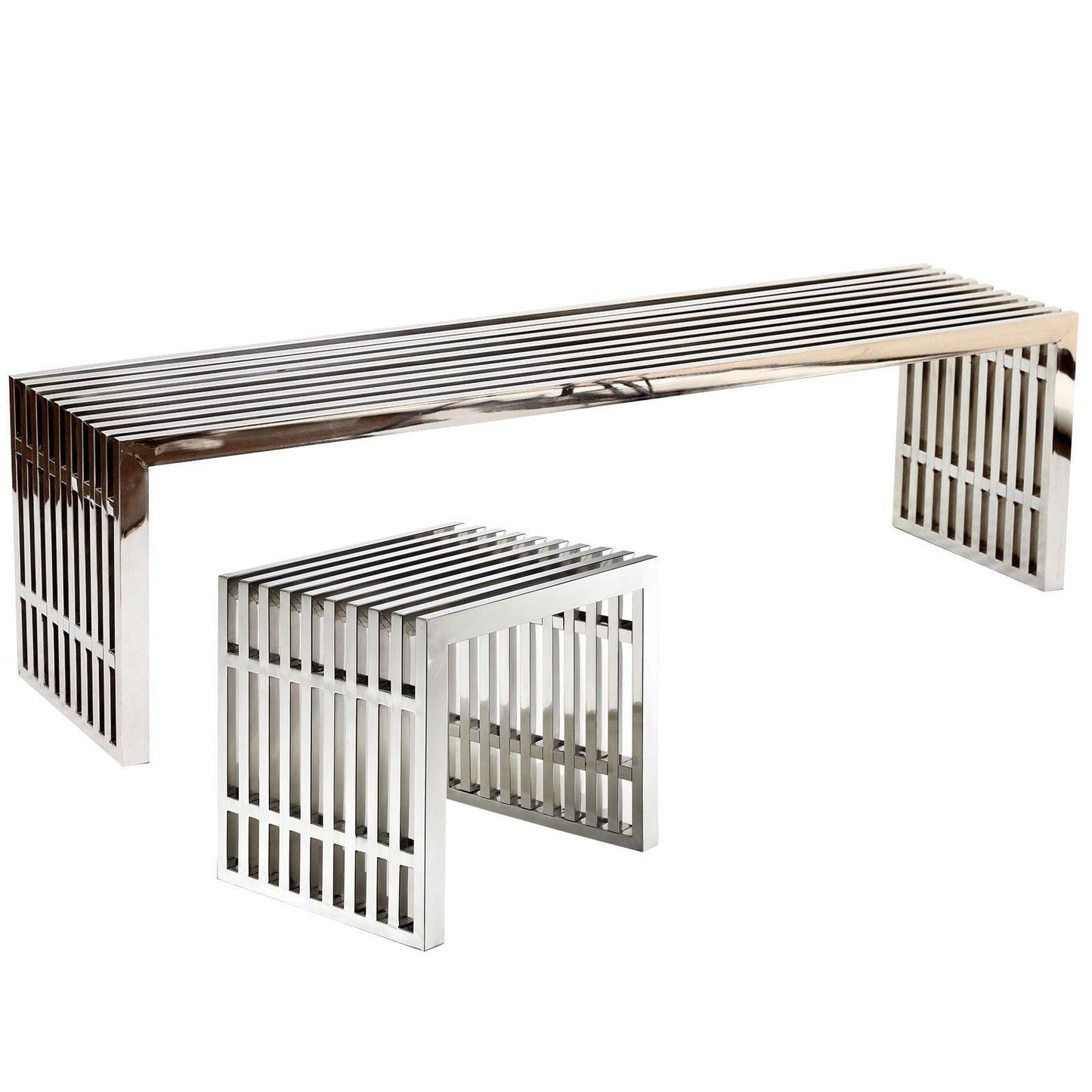 Modway Gridiron Benches Set of 2 FredCo