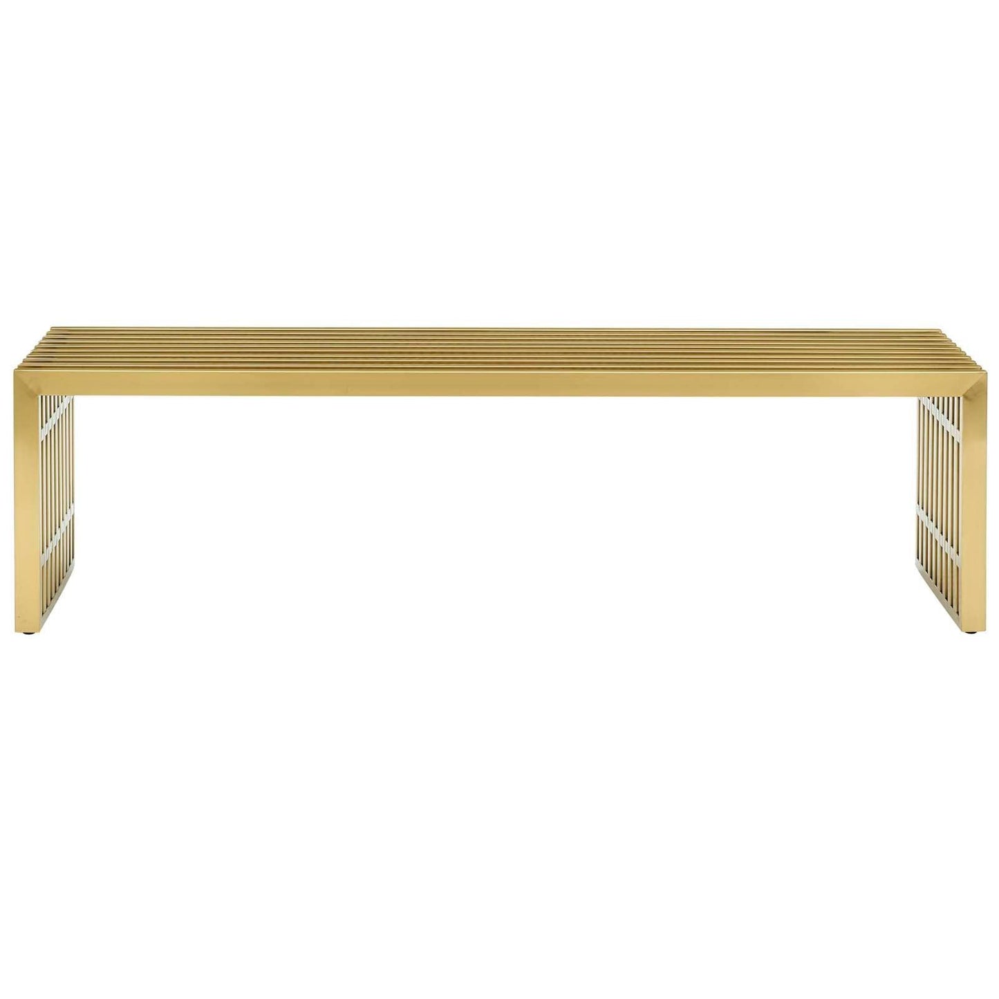 Modway Gridiron Large Stainless Steel Bench FredCo
