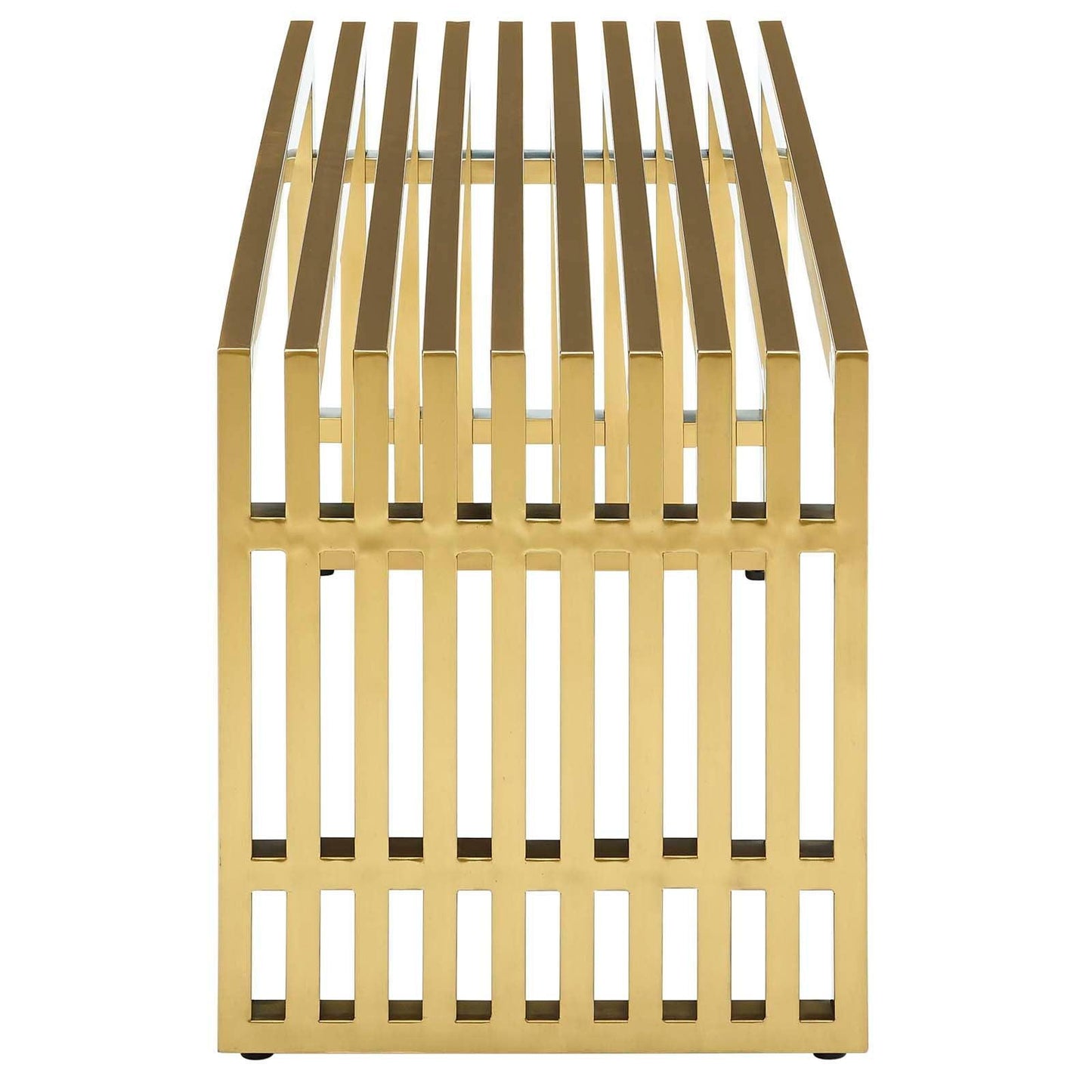 Modway Gridiron Medium Stainless Steel Bench FredCo