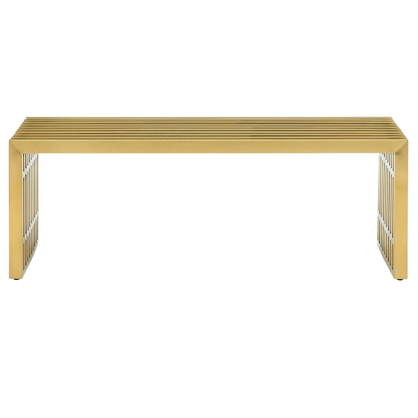 Modway Gridiron Medium Stainless Steel Bench FredCo