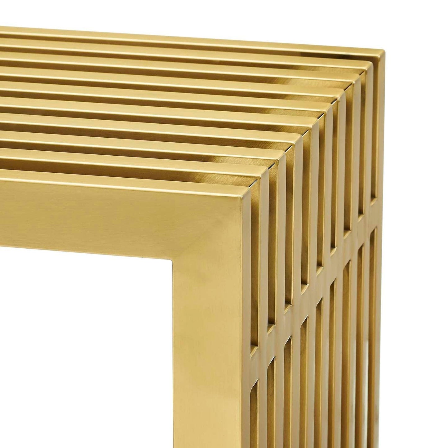 Modway Gridiron Medium Stainless Steel Bench FredCo