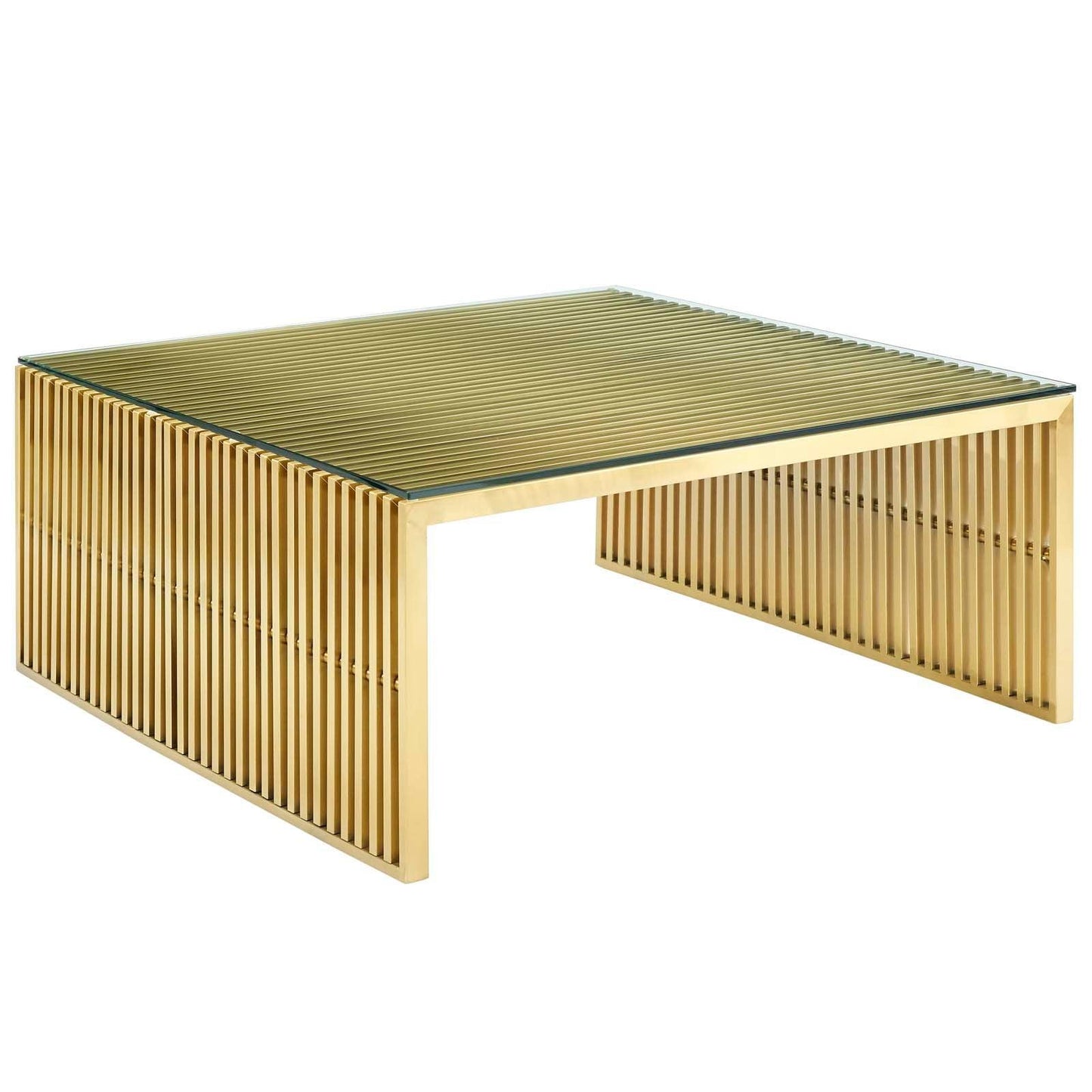 Modway Gridiron Stainless Steel Coffee Table FredCo