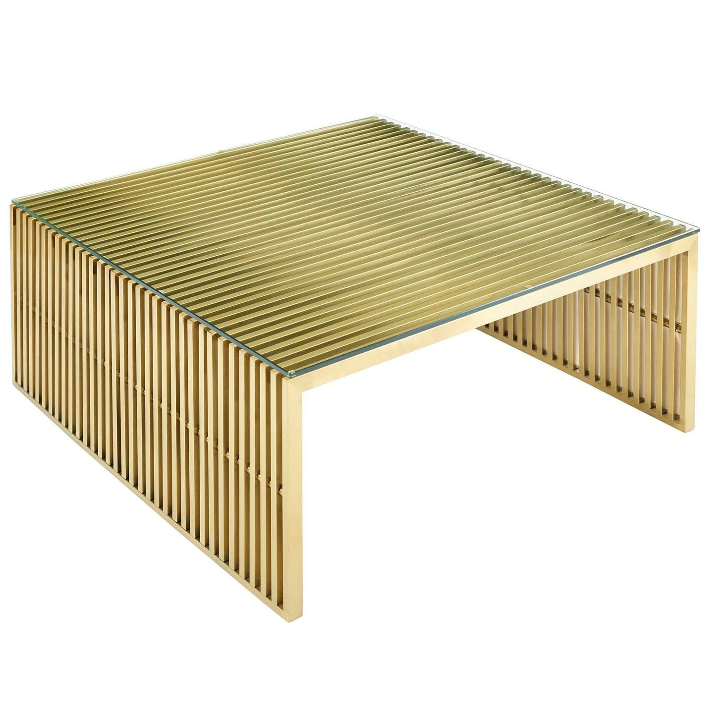 Modway Gridiron Stainless Steel Coffee Table FredCo