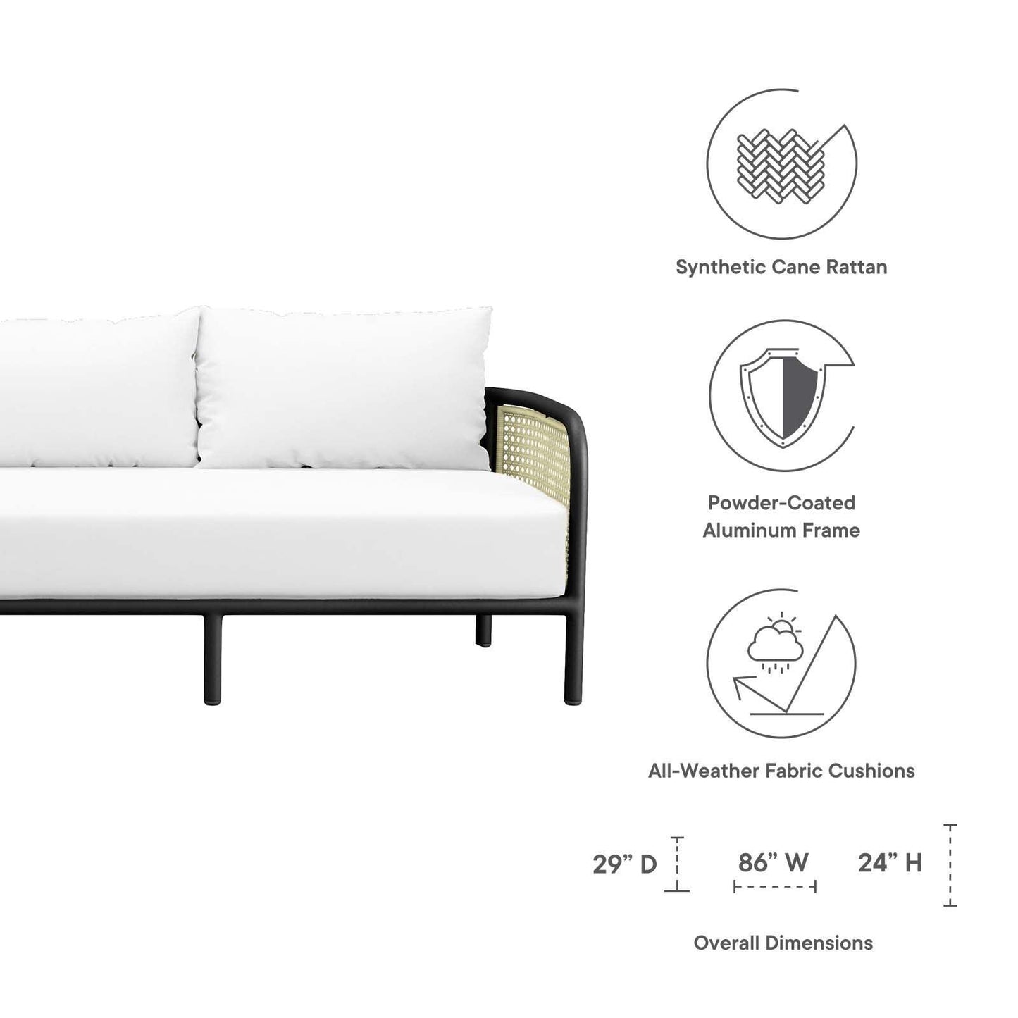 Modway Hanalei Outdoor Patio Sofa FredCo