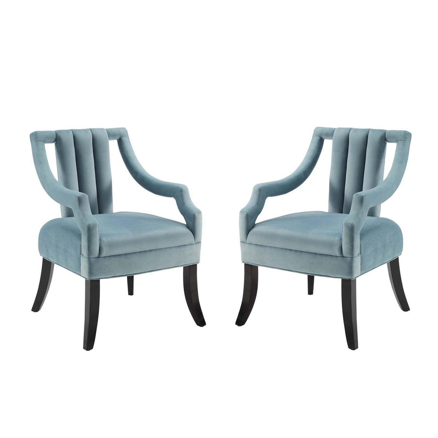 Modway Harken Accent Chair Performance Velvet Set of 2 FredCo