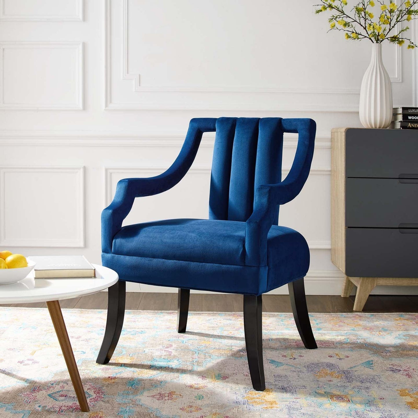 Modway Harken Performance Velvet Accent Chair FredCo