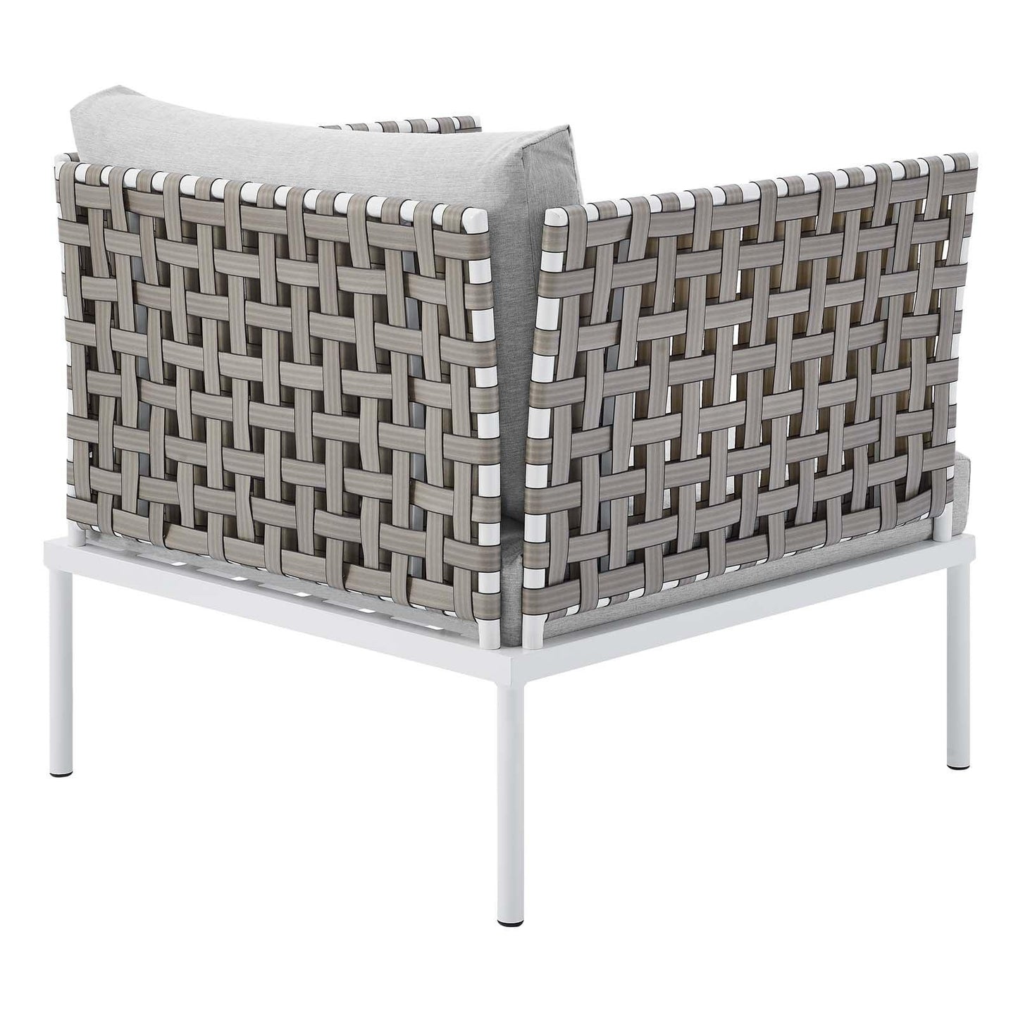 Modway Harmony 3-Piece Sunbrella® Basket Weave Outdoor Patio Aluminum Seating Set FredCo
