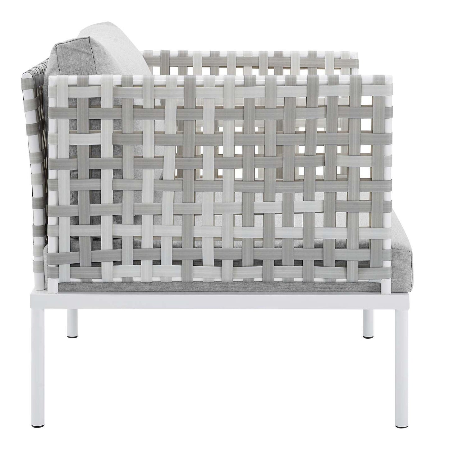 Modway Harmony 3-Piece Sunbrella® Basket Weave Outdoor Patio Aluminum Seating Set FredCo