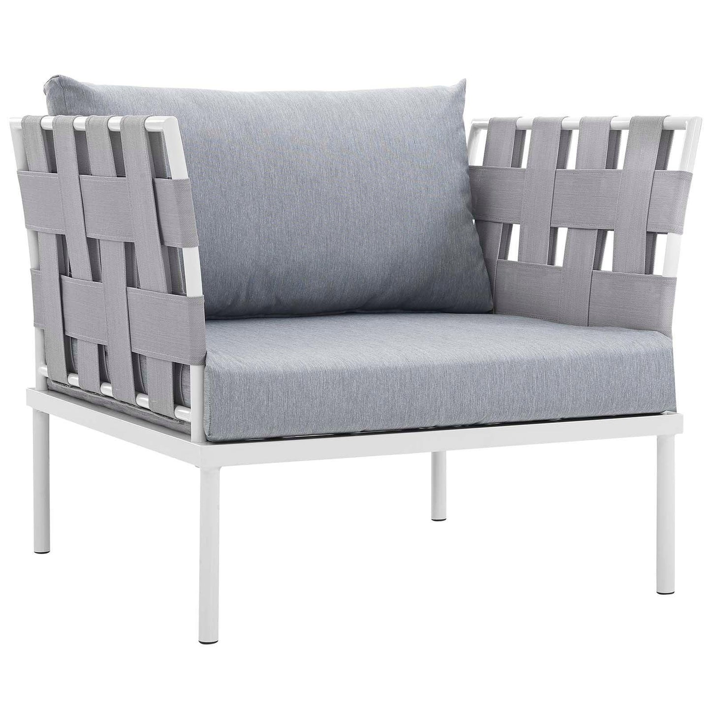 Modway Harmony 6 Piece Outdoor Patio Aluminum Sectional Sofa Set, EEI-2626 FredCo