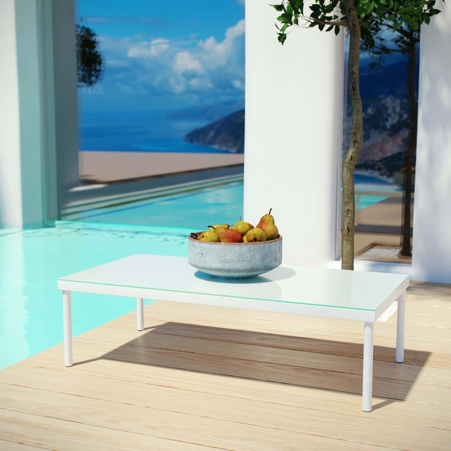 Modway Harmony Outdoor Patio Aluminum Coffee Table FredCo