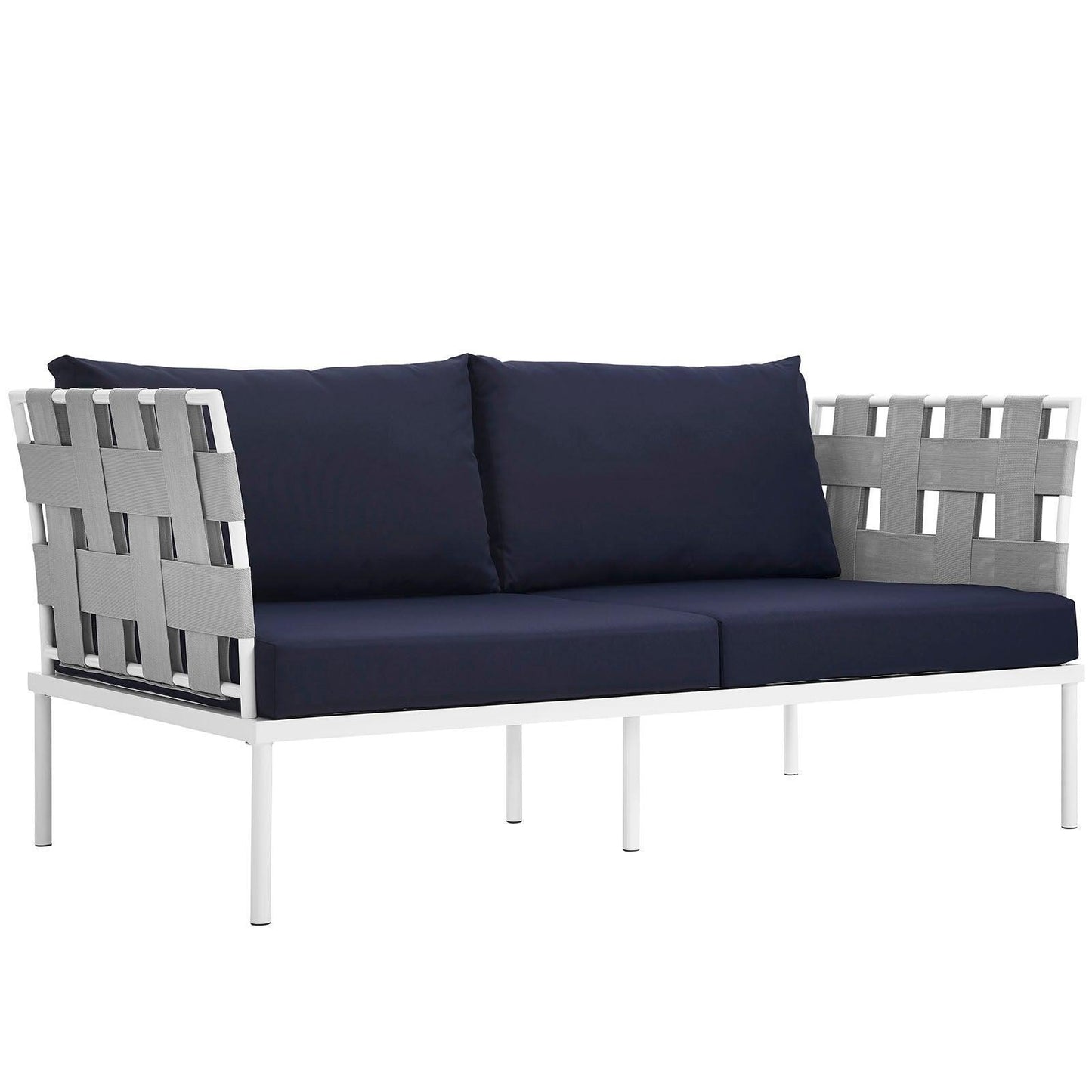 Modway Harmony Outdoor Patio Aluminum Loveseat FredCo