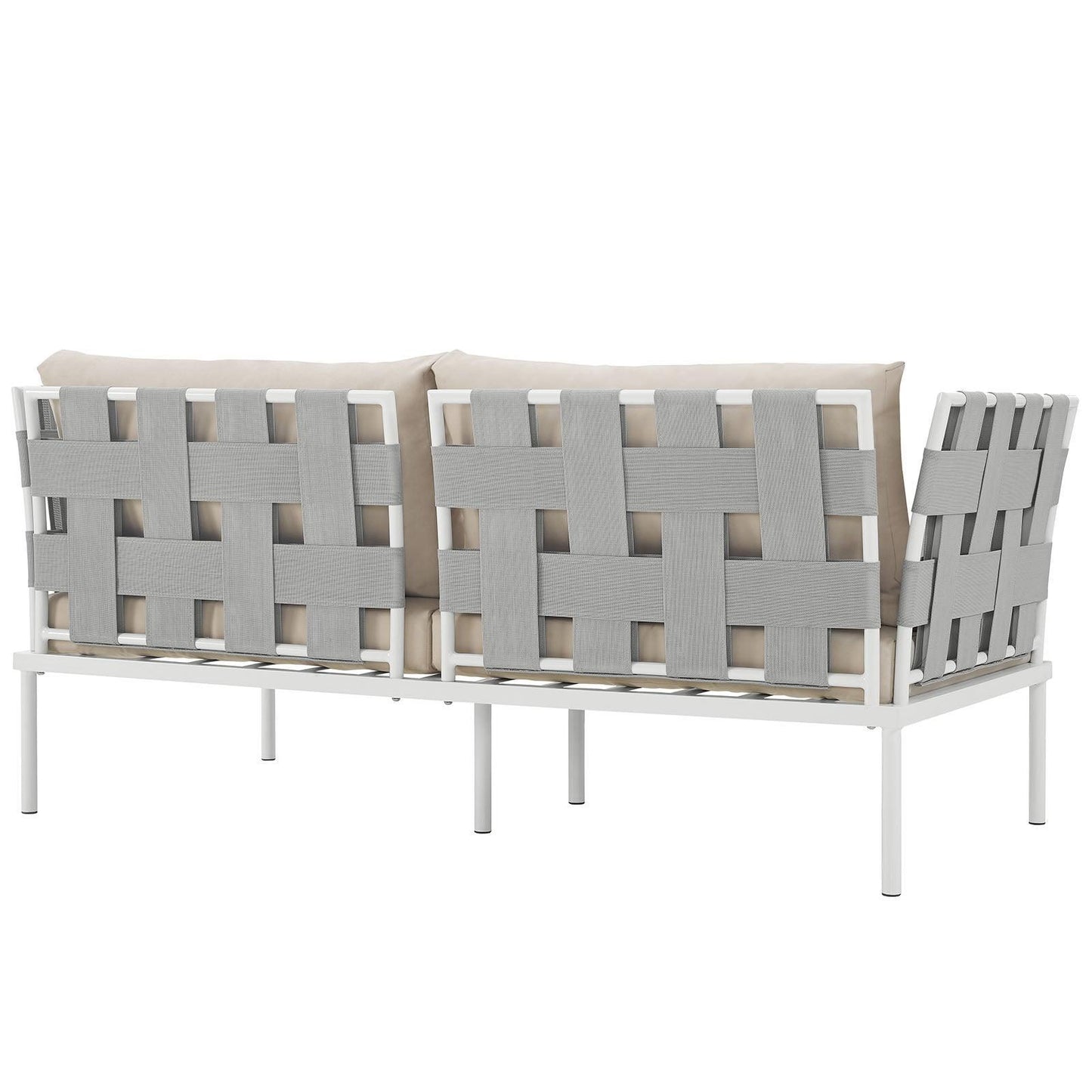 Modway Harmony Outdoor Patio Aluminum Loveseat FredCo