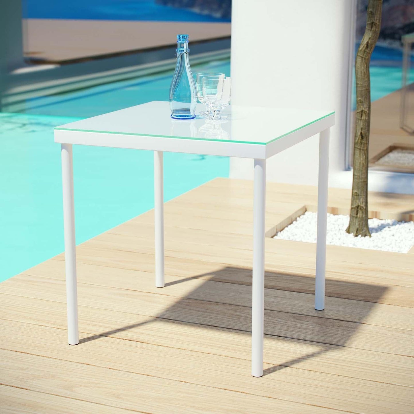 Modway Harmony Outdoor Patio Aluminum Side Table FredCo