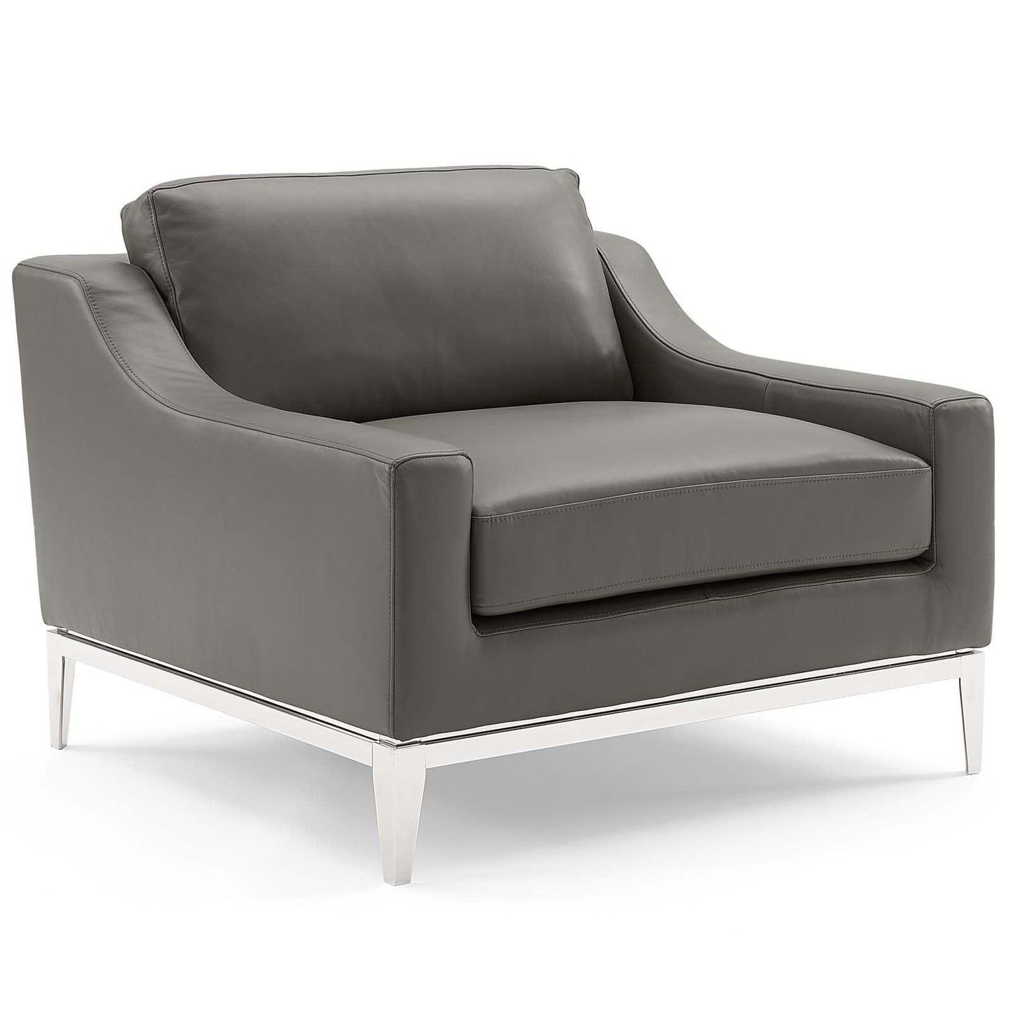 Modway Harness 3 Piece Stainless Steel Base Leather Set, EEI-4199 FredCo