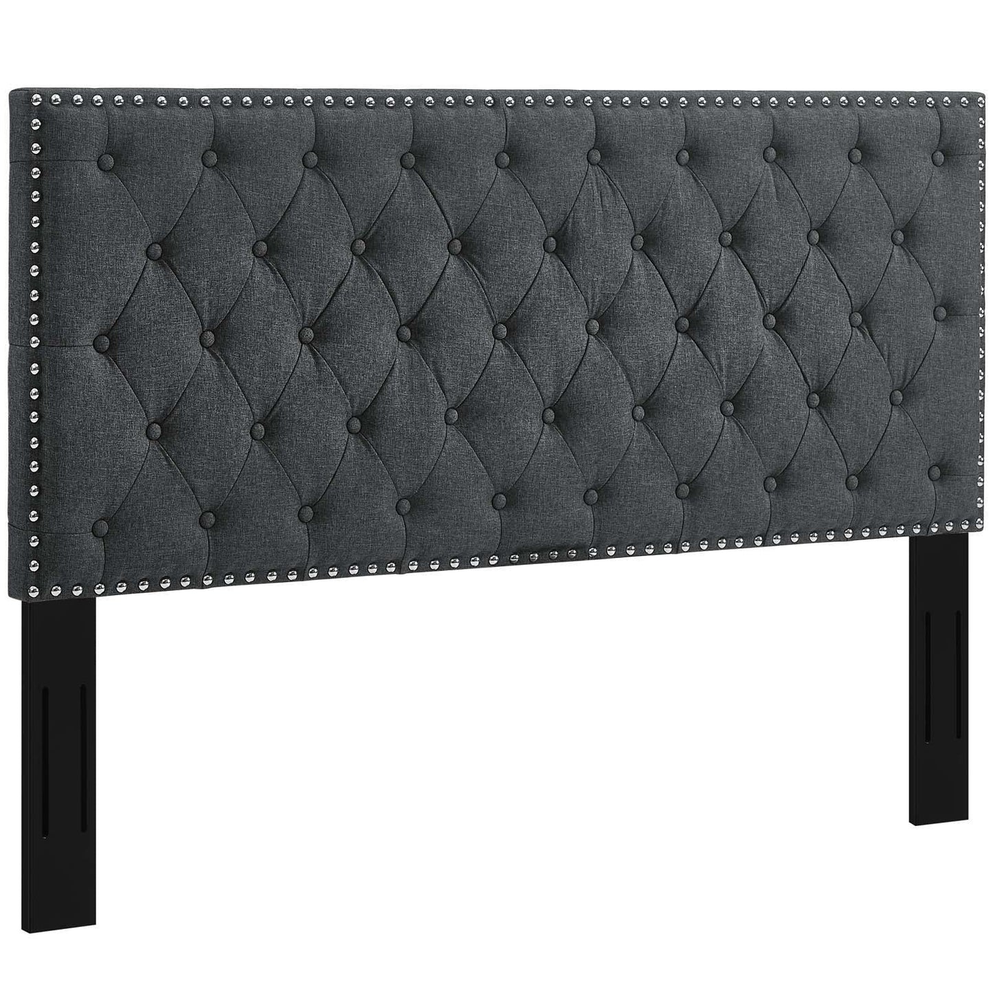 Modway Helena Tufted Full / Queen Upholstered Linen Fabric Headboard FredCo