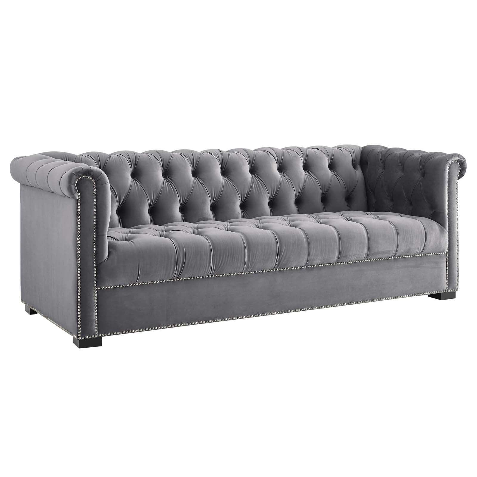 Modway Heritage Performance Velvet Sofa FredCo