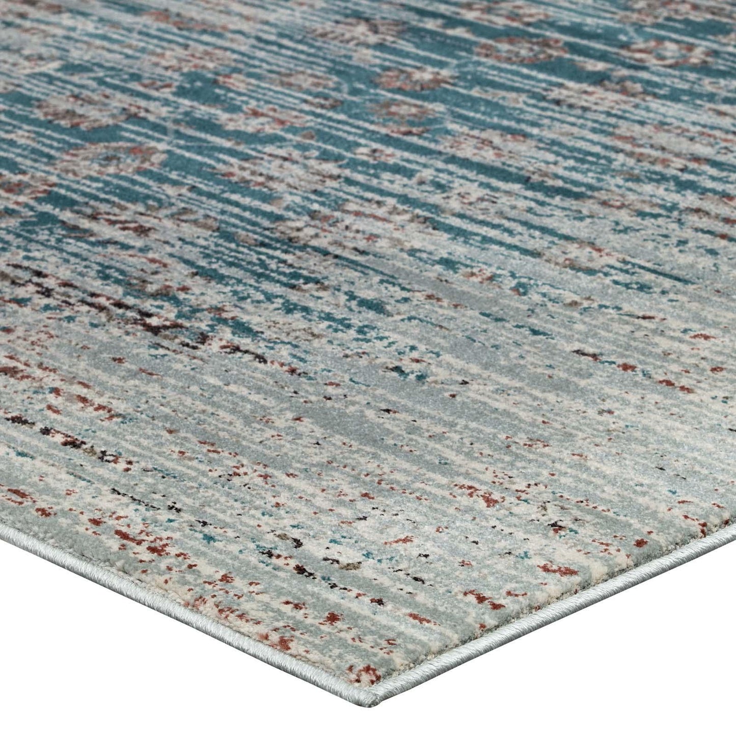 Modway Hesper Distressed Contemporary Floral Lattice Area Rug FredCo