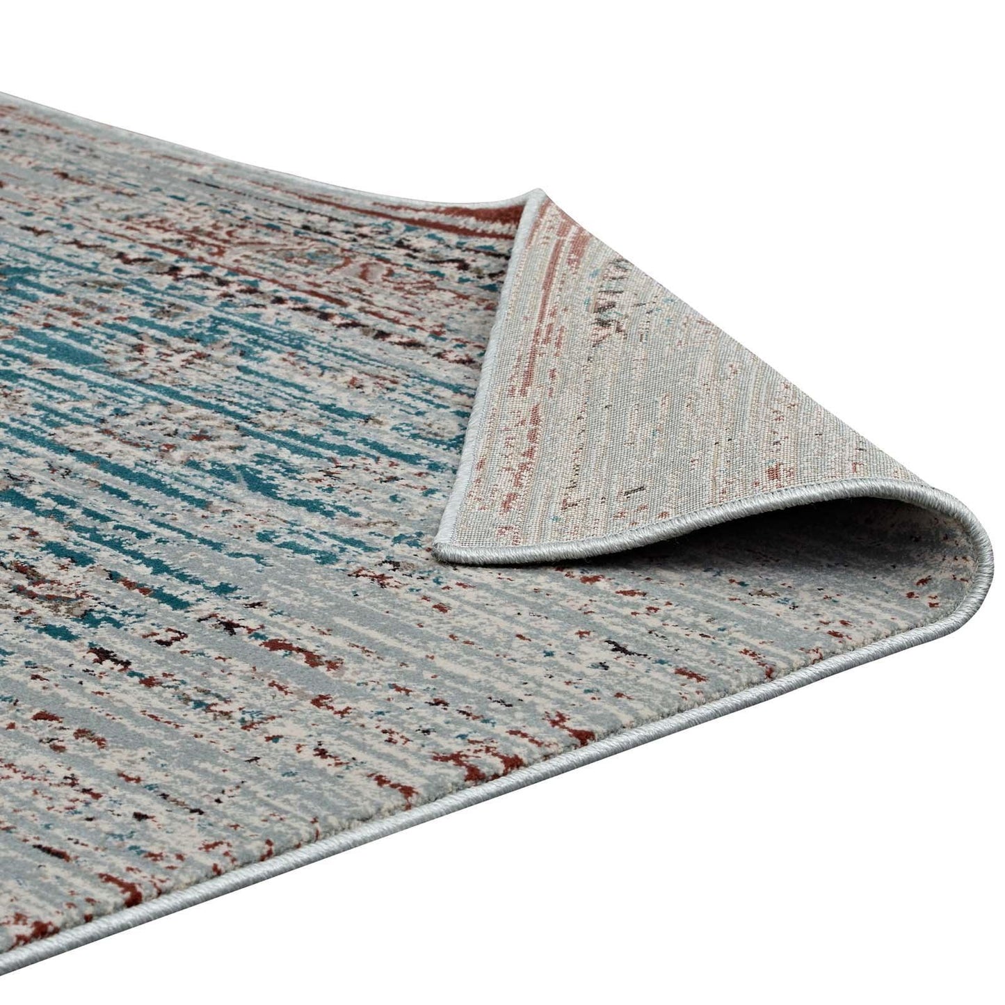 Modway Hesper Distressed Contemporary Floral Lattice Area Rug FredCo
