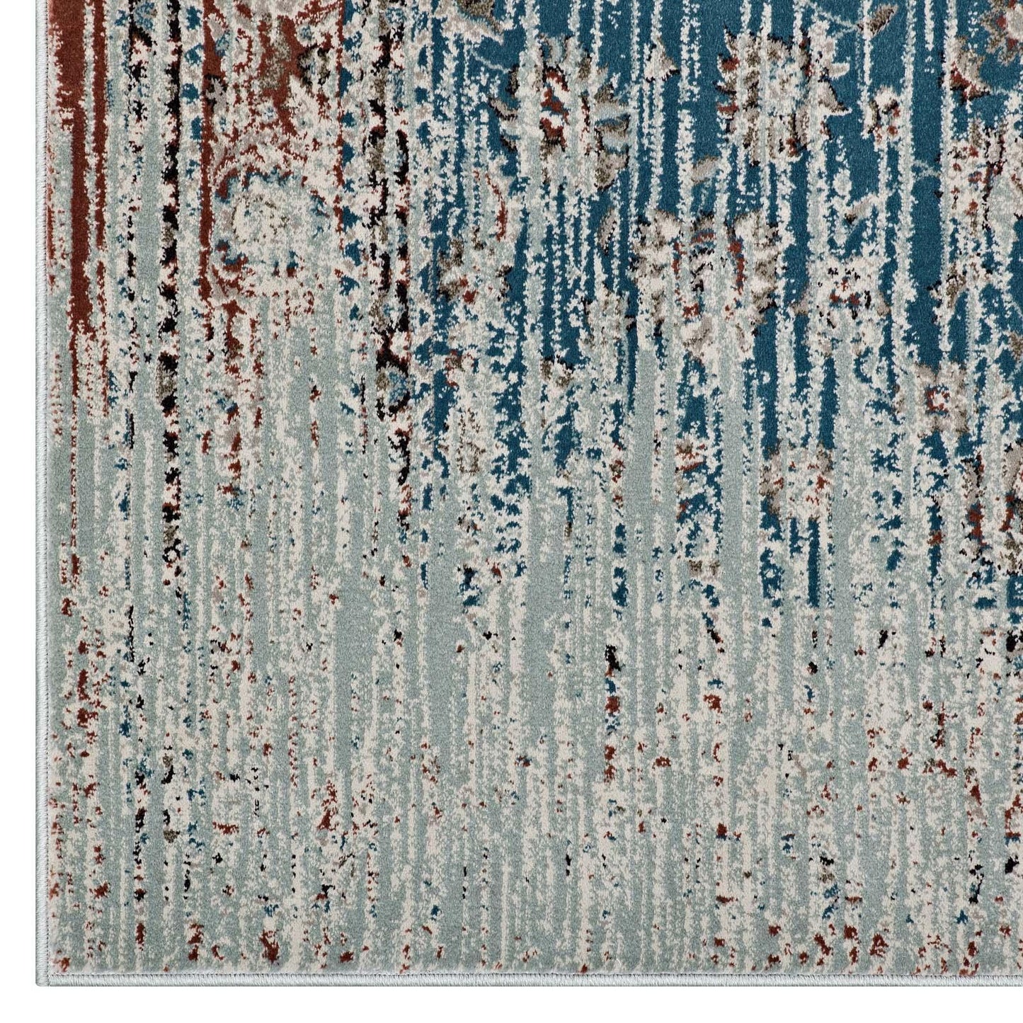 Modway Hesper Distressed Contemporary Floral Lattice Area Rug FredCo