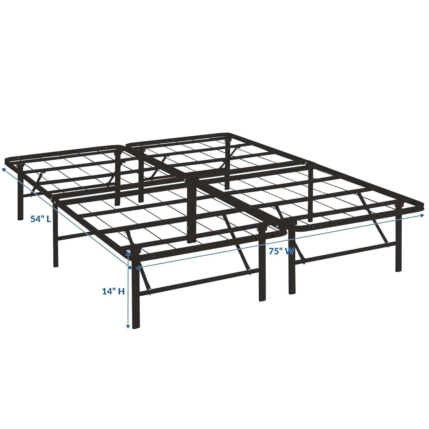 Modway Horizon Full Stainless Steel Bed Frame FredCo