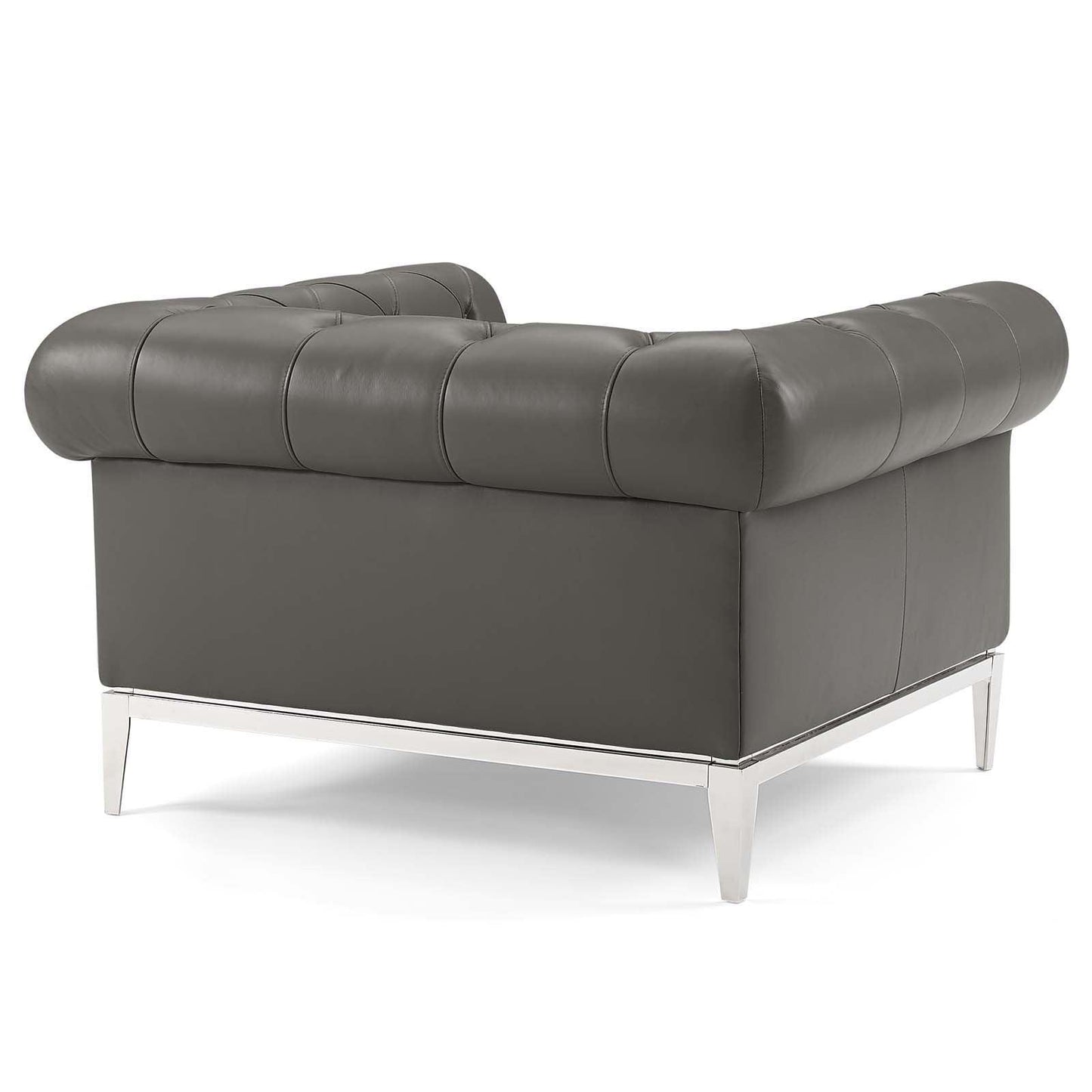 Modway Idyll Tufted Upholstered Leather Armchair Set of 2 FredCo