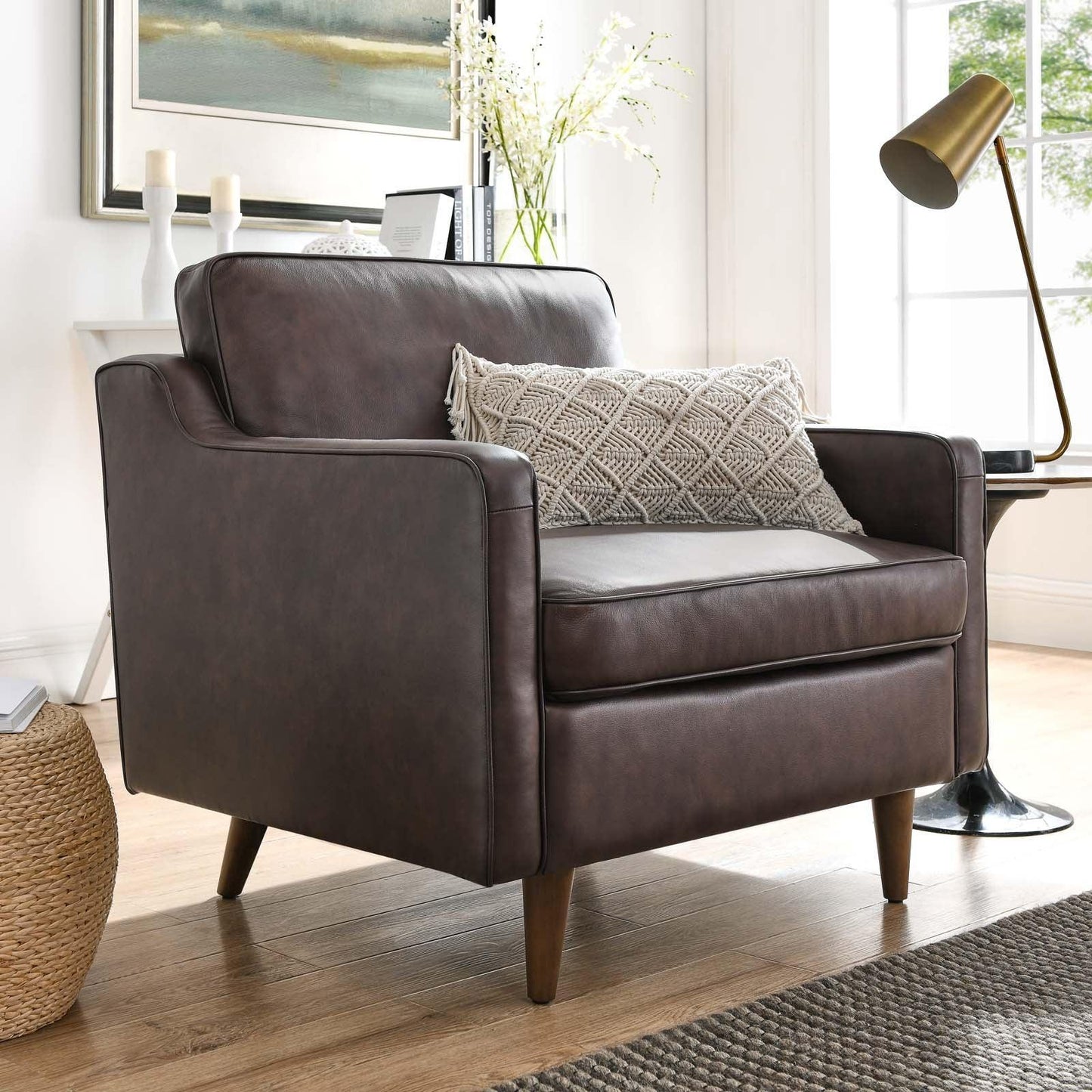 Modway Impart Genuine Leather Armchair FredCo