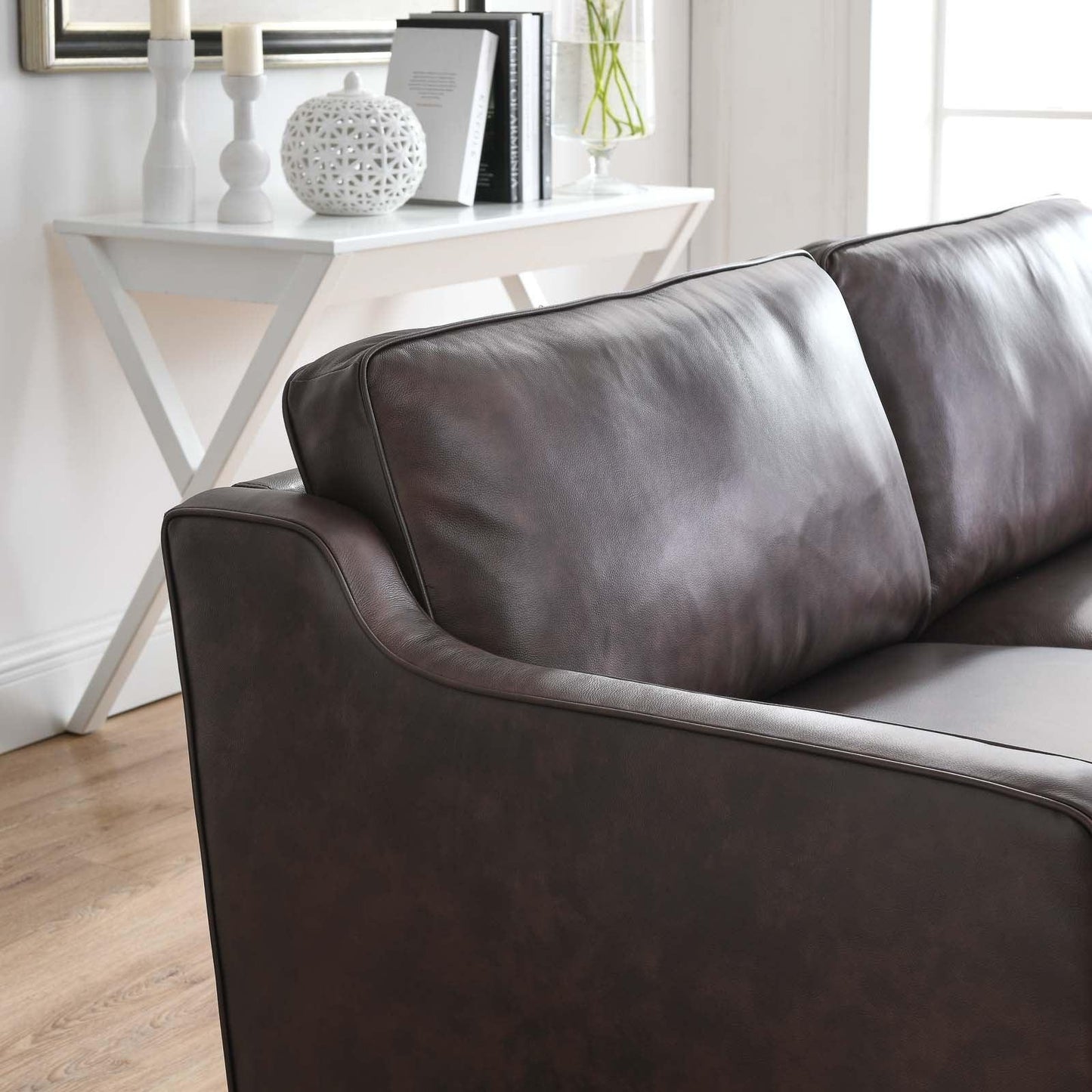 Modway Impart Genuine Leather Sofa FredCo