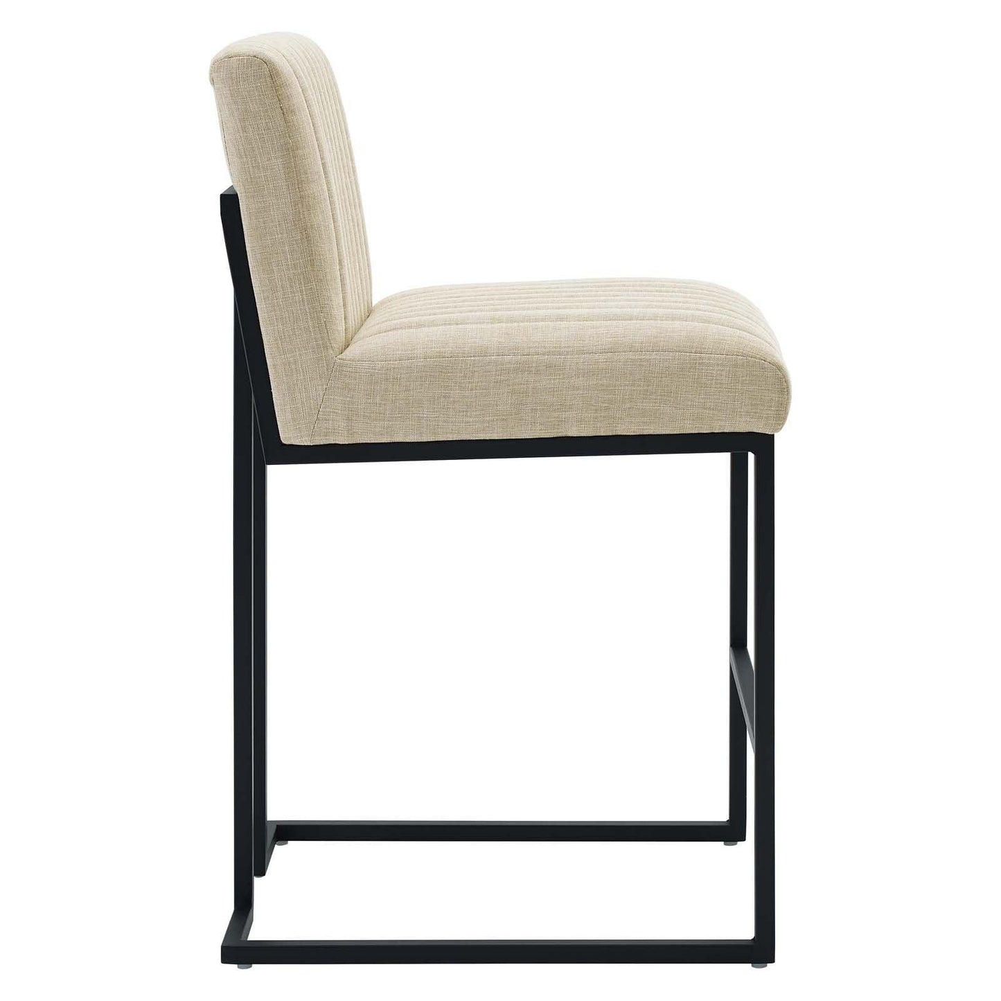 Modway Indulge Channel Tufted Fabric Counter Stool FredCo