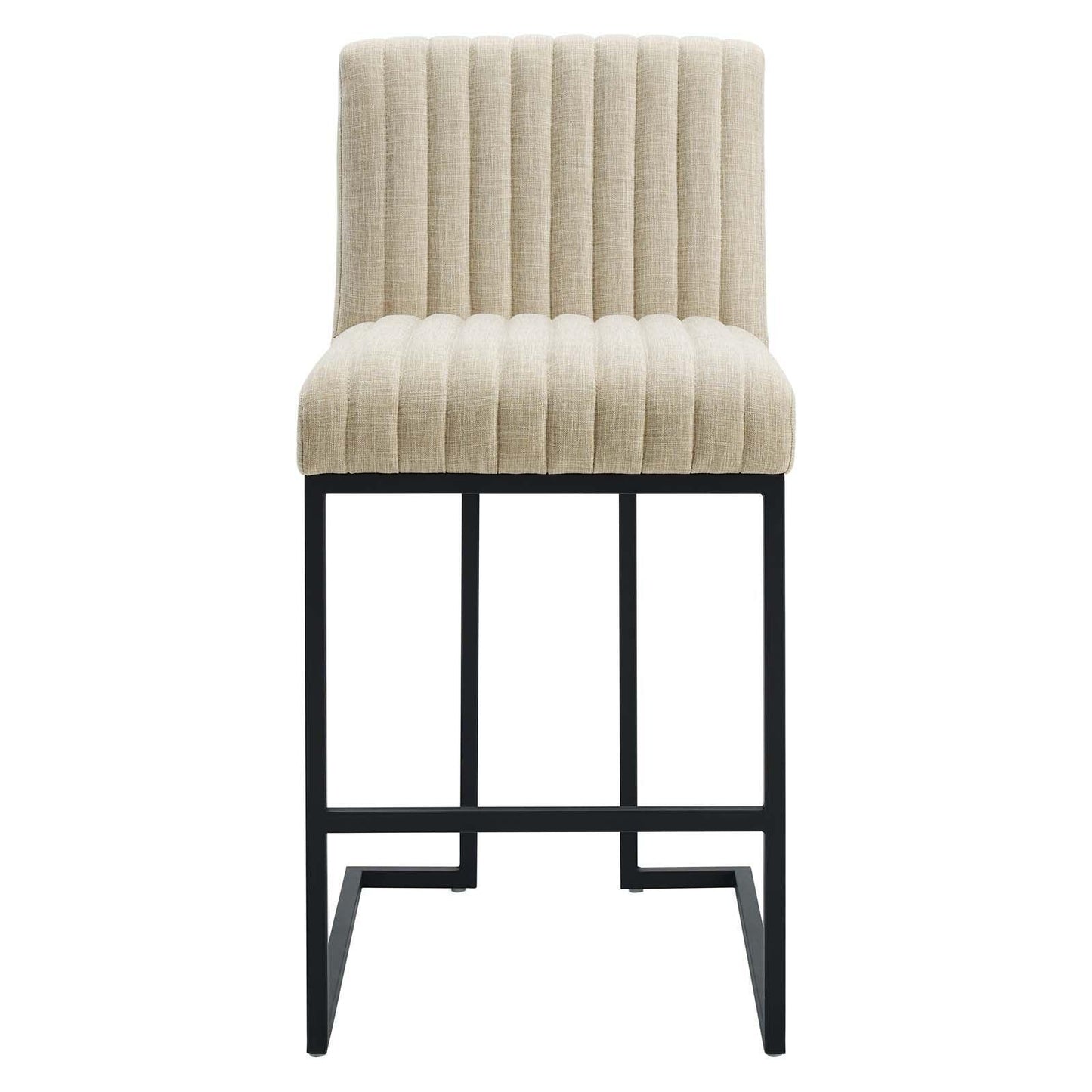 Modway Indulge Channel Tufted Fabric Counter Stool FredCo