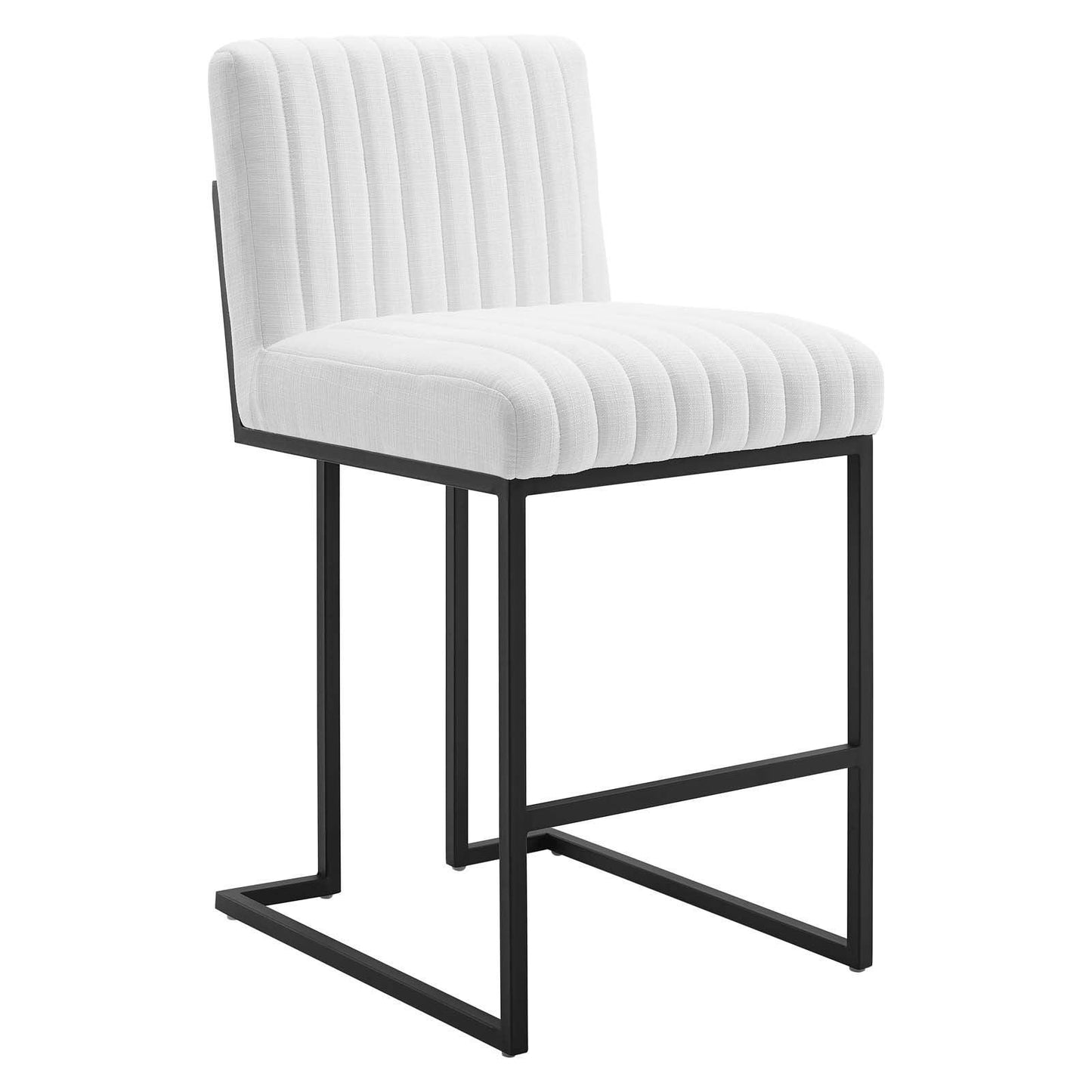 Modway Indulge Channel Tufted Fabric Counter Stool FredCo