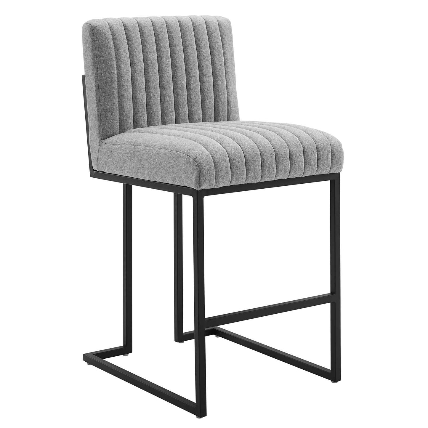 Modway Indulge Channel Tufted Fabric Counter Stool FredCo