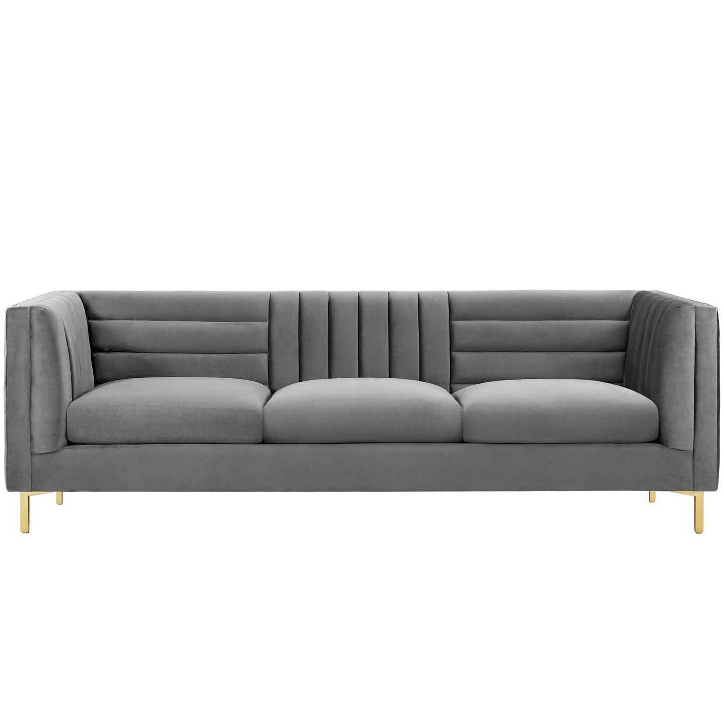 Modway Ingenuity Channel Tufted Performance Velvet Sofa FredCo