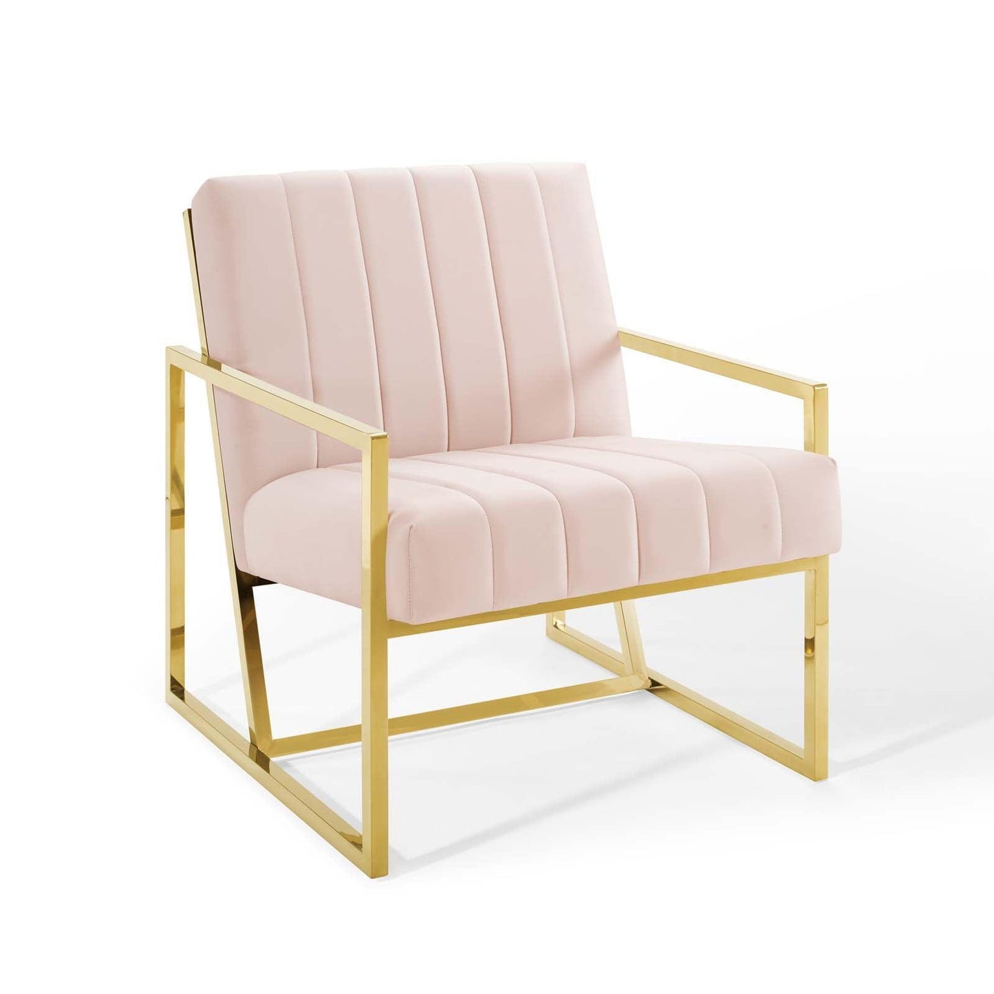 Modway Inspire Channel Tufted Performance Velvet Armchair FredCo