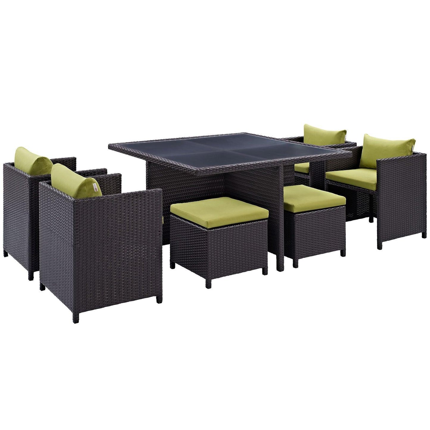 Modway Inverse 9 Piece Outdoor Patio Dining Set FredCo