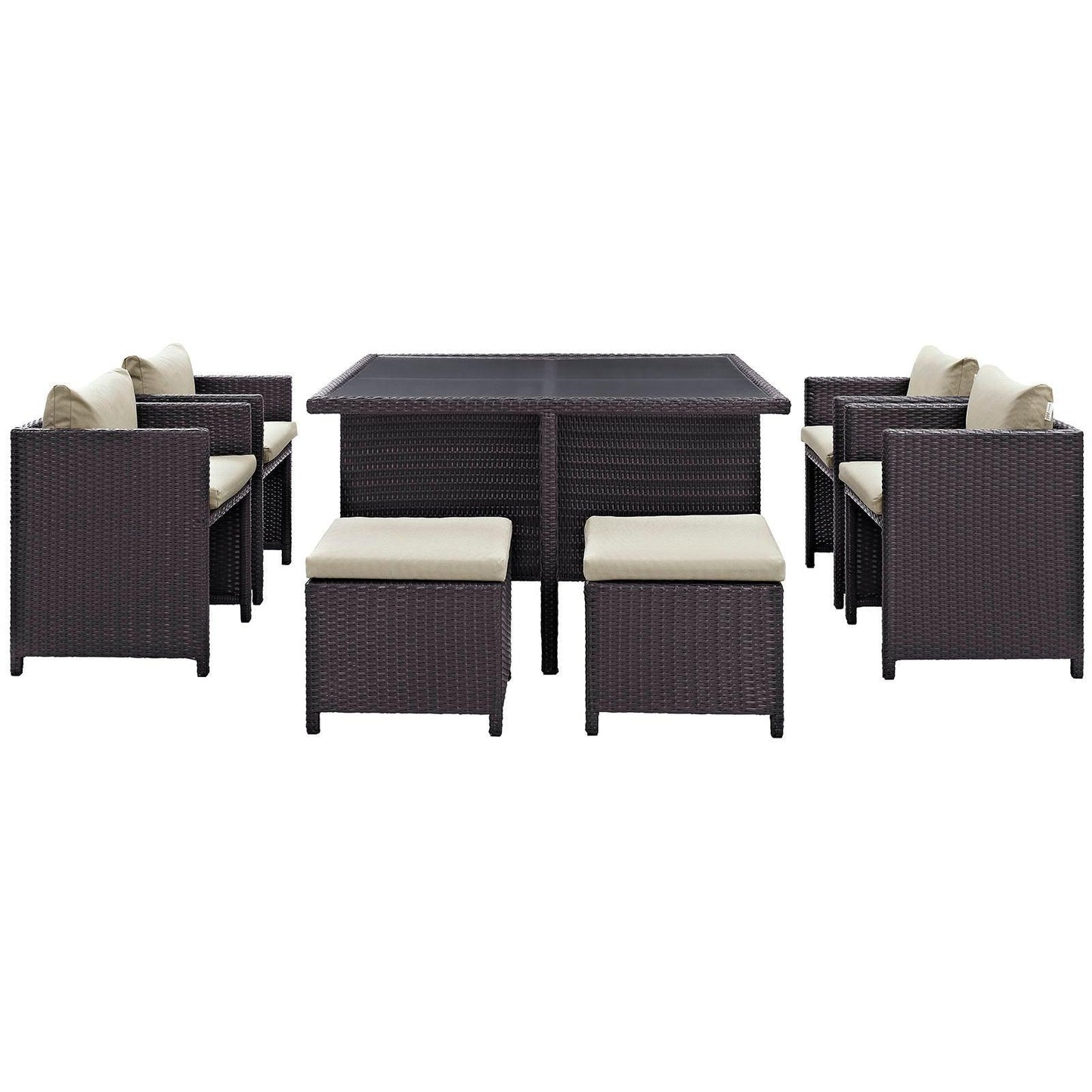Modway Inverse 9 Piece Outdoor Patio Dining Set FredCo