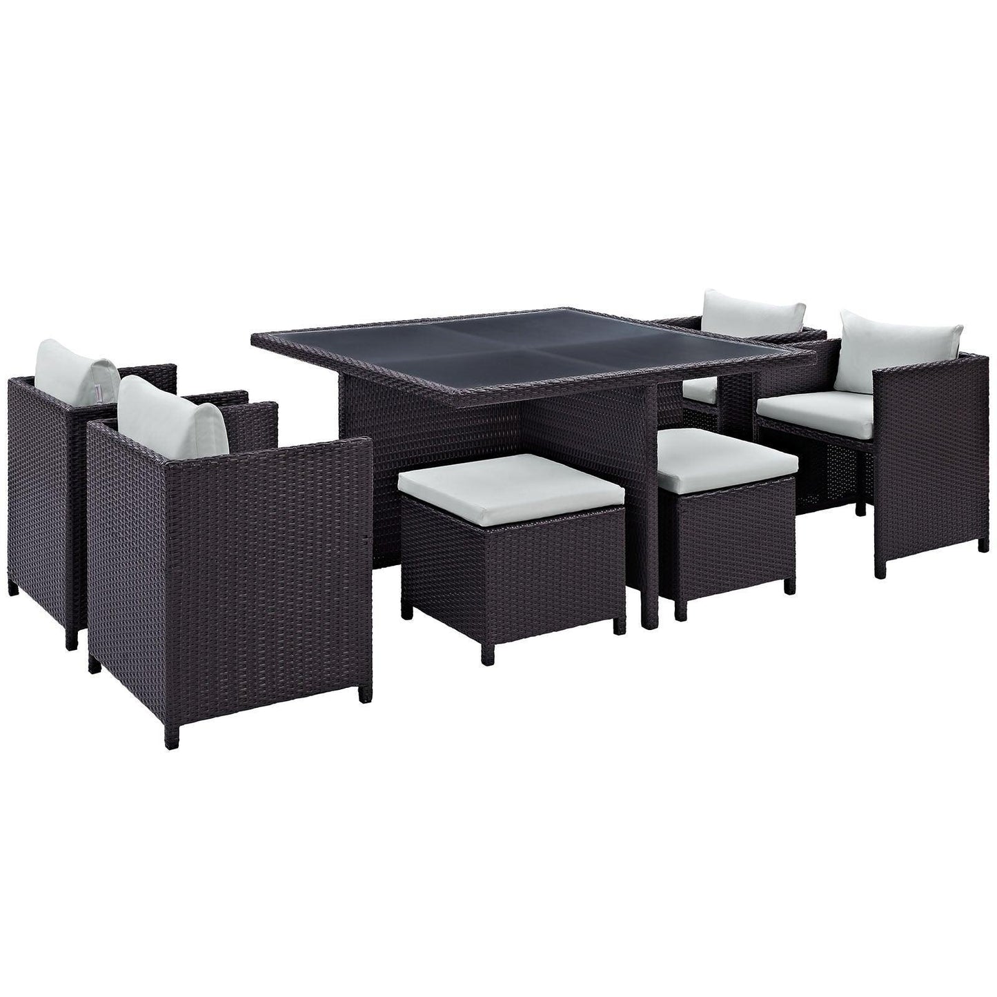 Modway Inverse 9 Piece Outdoor Patio Dining Set FredCo
