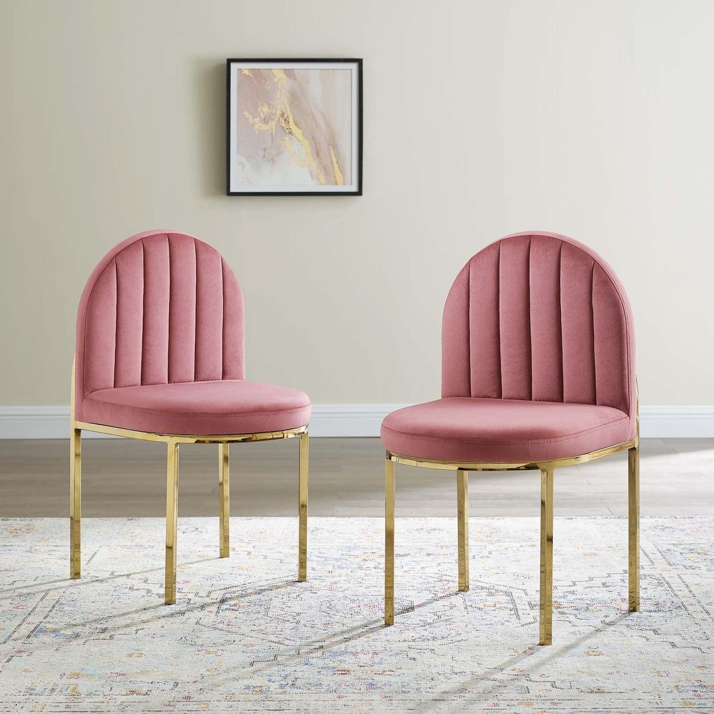 Modway Isla Dining Side Chair Performance Velvet Set of 2 FredCo