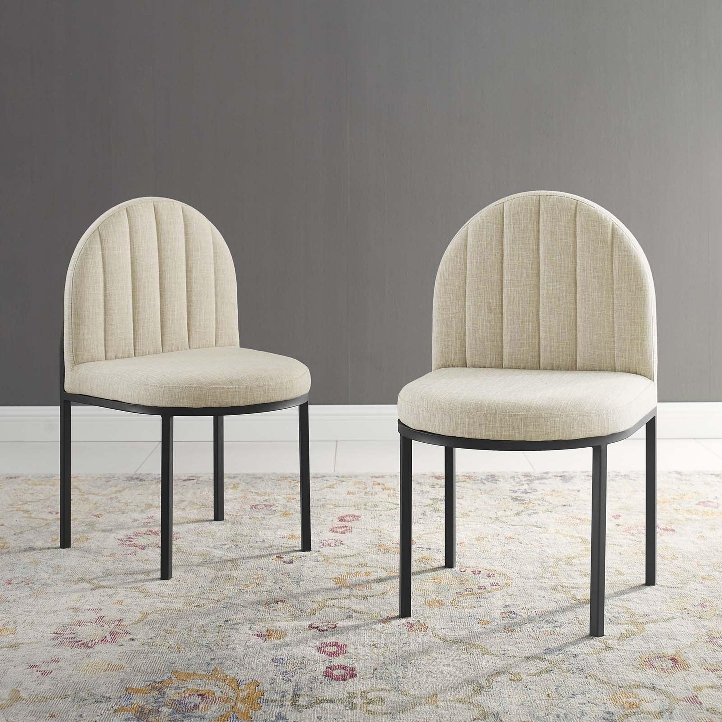 Modway Isla Dining Side Chair Upholstered Fabric Set of 2 FredCo