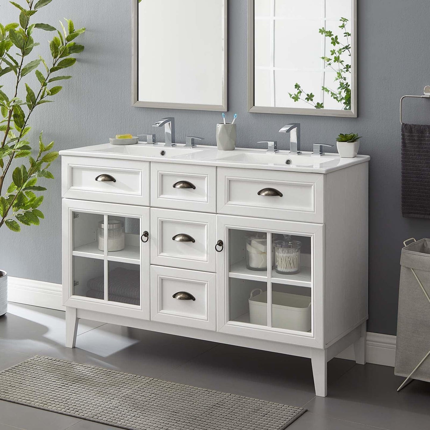 Modway Isle 48" Double Bathroom Vanity Cabinet FredCo