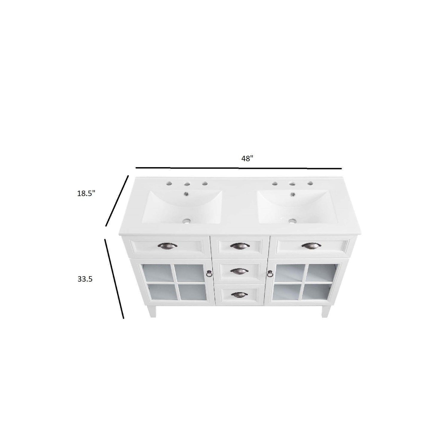 Modway Isle 48" Double Bathroom Vanity Cabinet FredCo