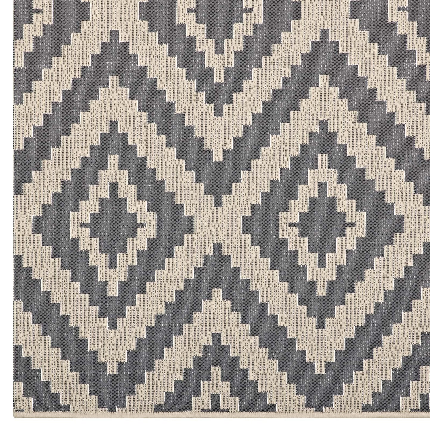 Modway Jagged Geometric Diamond Trellis Indoor and Outdoor Area Rug FredCo