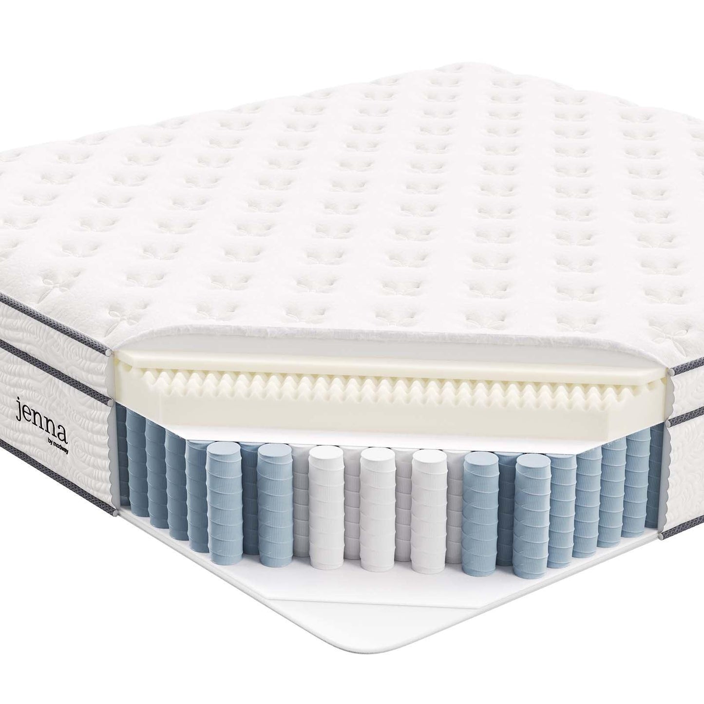 Modway Jenna 14" Innerspring and Foam King Mattress FredCo